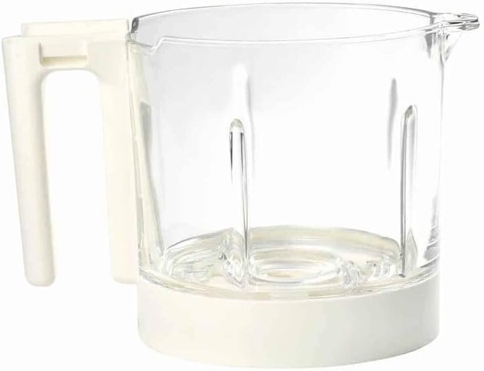 BEABA Babycook Neo Baby Food Maker Replacement Glass Bowl, 5.2 Cup Capacity, Holds 34 Servings, White