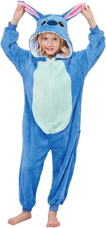 Unisex Kids Onesie Animal Cosplay One-Piece Pajamas Christmas Halloween Costumes Pink Pig