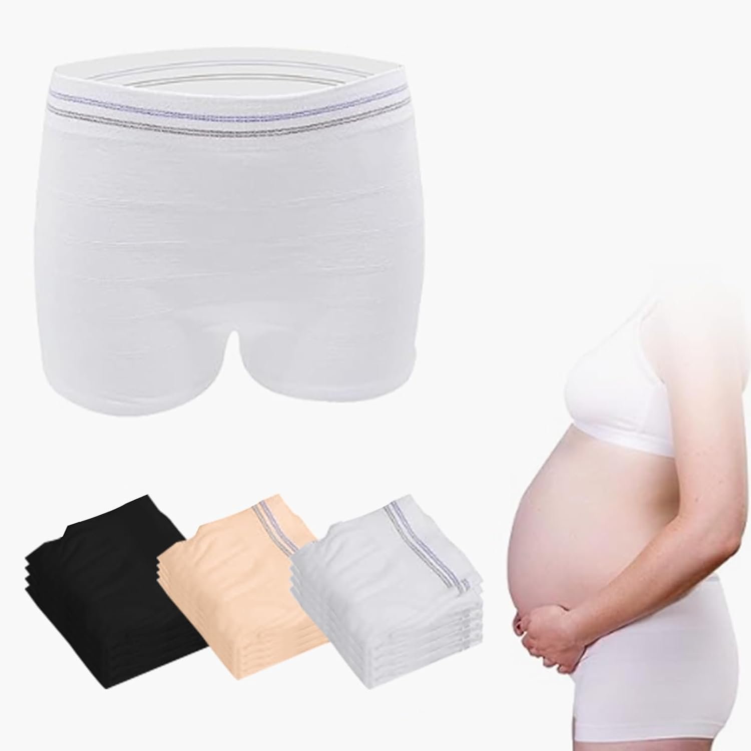 HANSILK Mesh Postpartum Underwear 12 Pack High Waist Reusable Post Bay C-Section Recovery Maternity Panties for Women Washable Mesh Panties (XL)