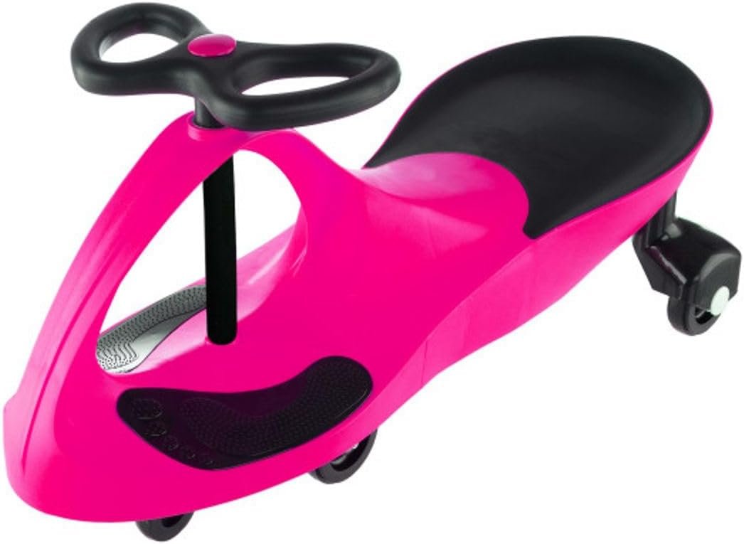Wiggle Car Ride On Toy – No Batteries, Gears or Pedals – Twist, Swivel, Go – Outdoor Ride Ons for Kids 3 Years and Up by Lil’ Rider (Hot Pink and Black)
