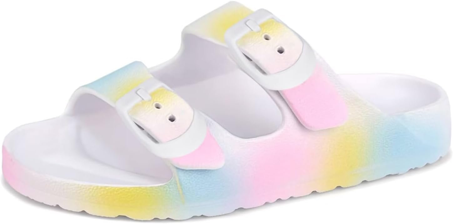 Kids Slide Sandals Boys Girls Buckle Adjustable EVA Slipper Sandals