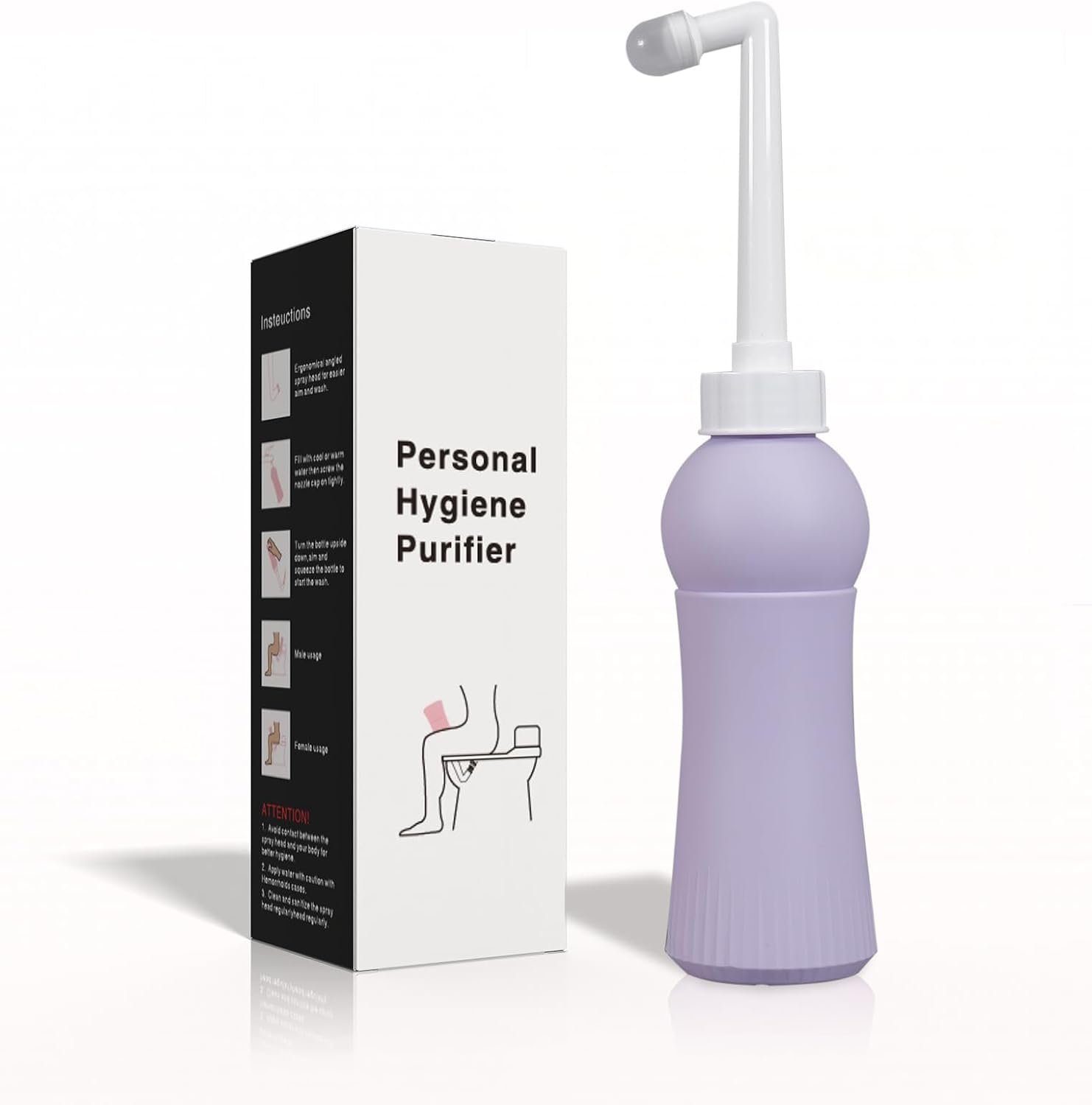 17oz Peri Bottle for Postpartum, Upside Down Peri Bottle, Purple