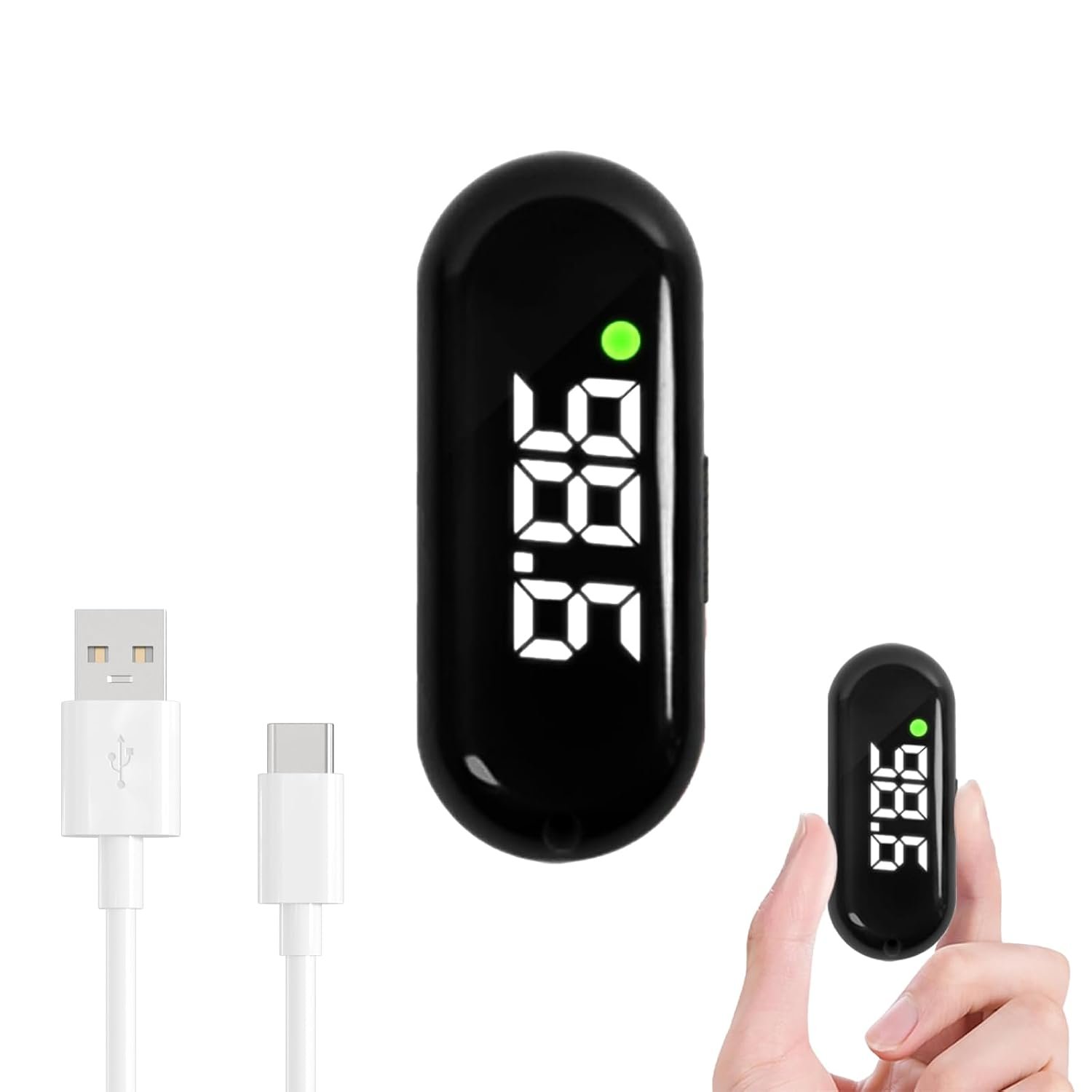 Medical Forehead Thermometer, Rechargeable Thermometer for Adults and Kids, Portable Infrared Digital Thermometer with Fever Alarm and LCD Display, Fast Accurate 1s Instant Results (Black)