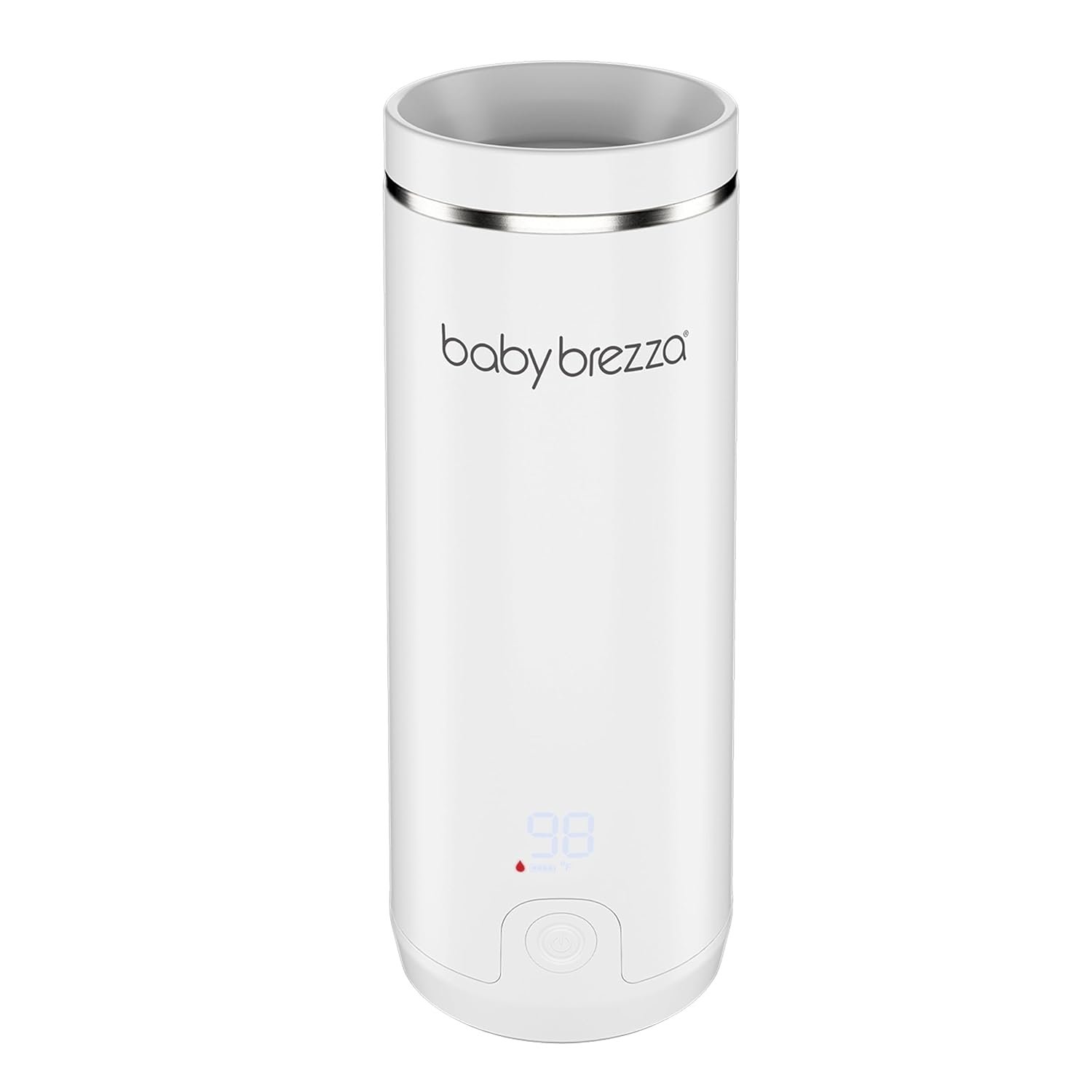 Baby Brezza Portable Warmer – 3X Faster Baby Bottle Warming – Travel Breastmilk and Formula Warmer – Safe, Even Heating – Up to 9oz – No Adapters, White