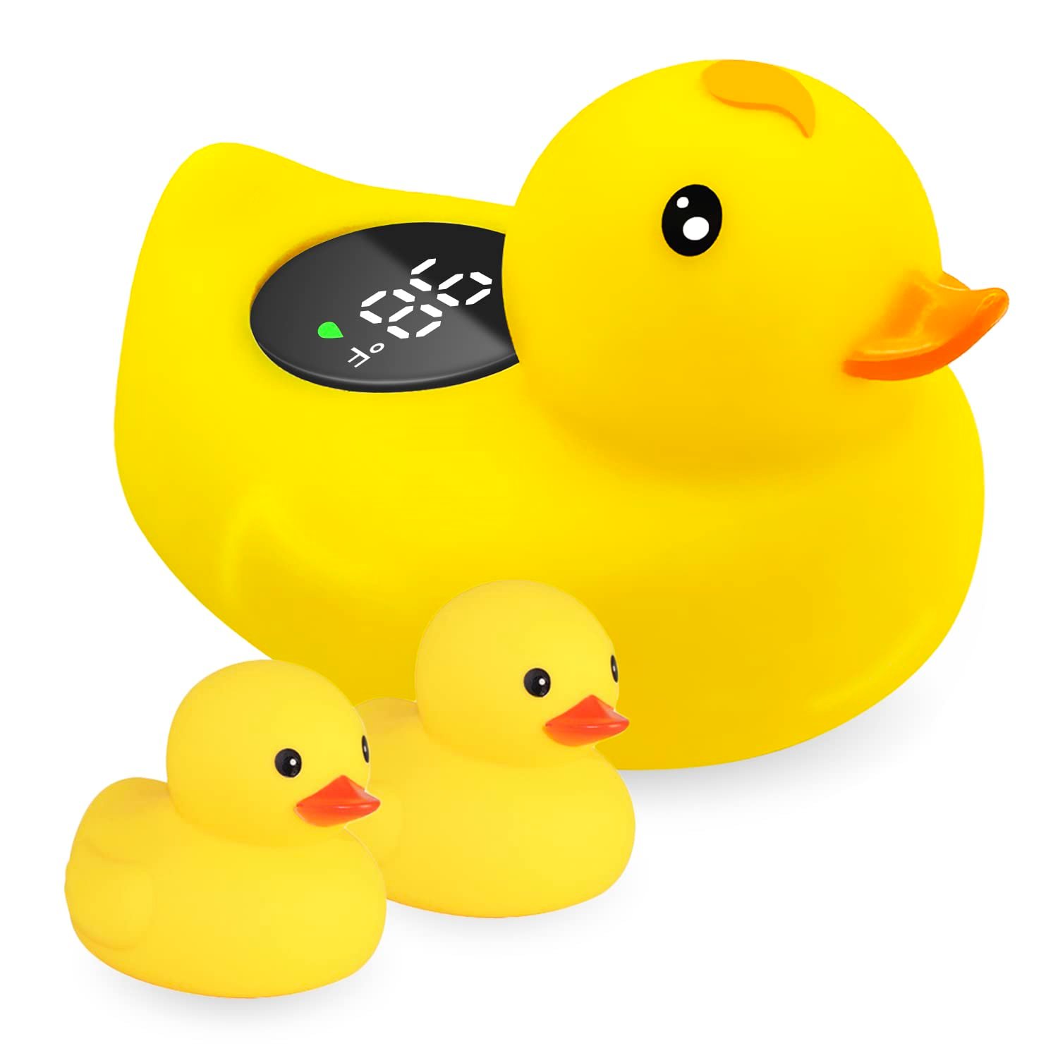 Baby Bath Tub Thermometer for Newborn – Bathtub Water Temperature Thermometer for Toddler, Safety Floating Bathing Tub Toy Newborn Bath Essentials, Gift for Mom Kid Girls Boys (Duck)