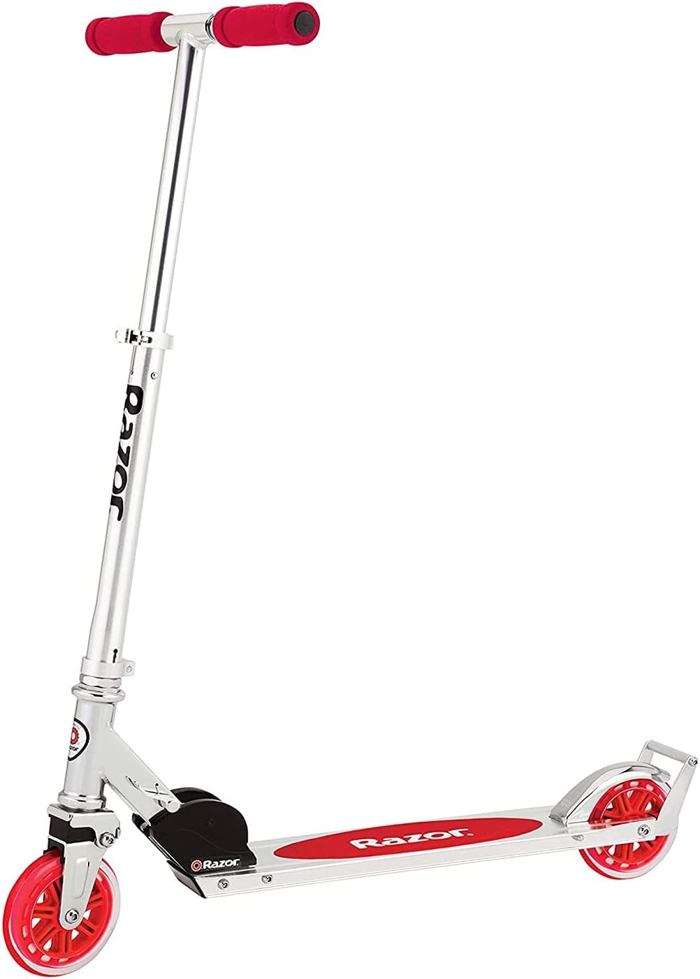 Razor A3 Kick Scooter for Kids Ages 5+ – Larger Wheels, Front Suspension, Wheelie Bar, Lightweight, Foldable, Aluminum Frame, and Adjustable Handlebars