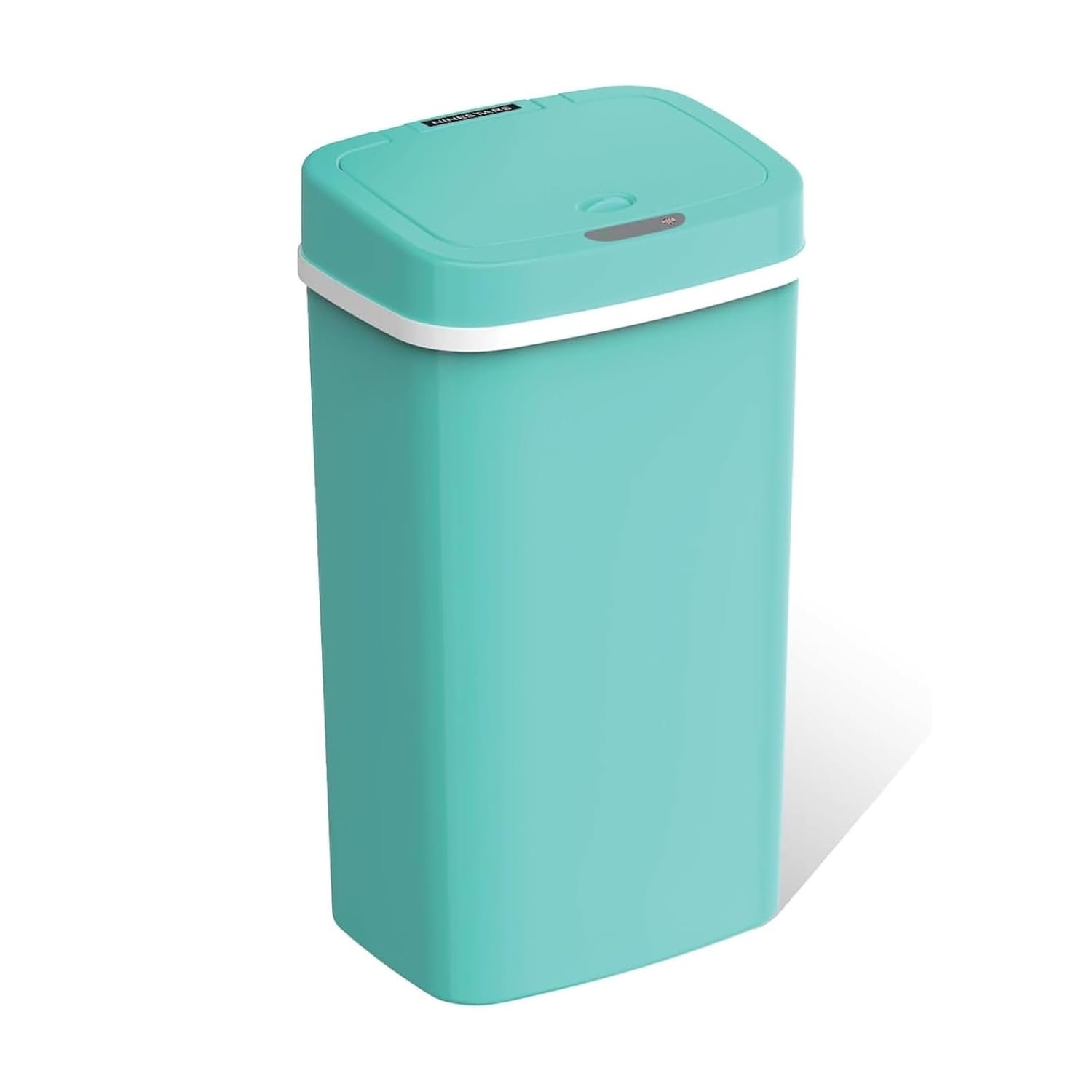 15L Smart Diaper Pail with Motion Sensor Lid | Touchless Hands-Free Baby Diaper Trash Can | Double Locking Seal | Slim Space-Saving Design | Quiet & Durable (Turquoise)