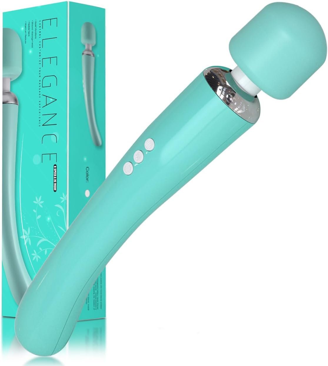 Therapeutic Cordless Massager – Powerful Massage Tool Handheld 8 Speeds 20 Patterns – Rechargeable Hand Massagers for Sore Muscles – Hand Held Massage Tool for Neck & Back