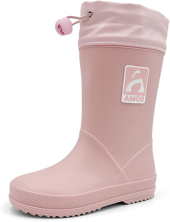 Amoji Kid Rain Boots Boy Rubber Waterproof Garden Boots Girl Rainboots JT6517