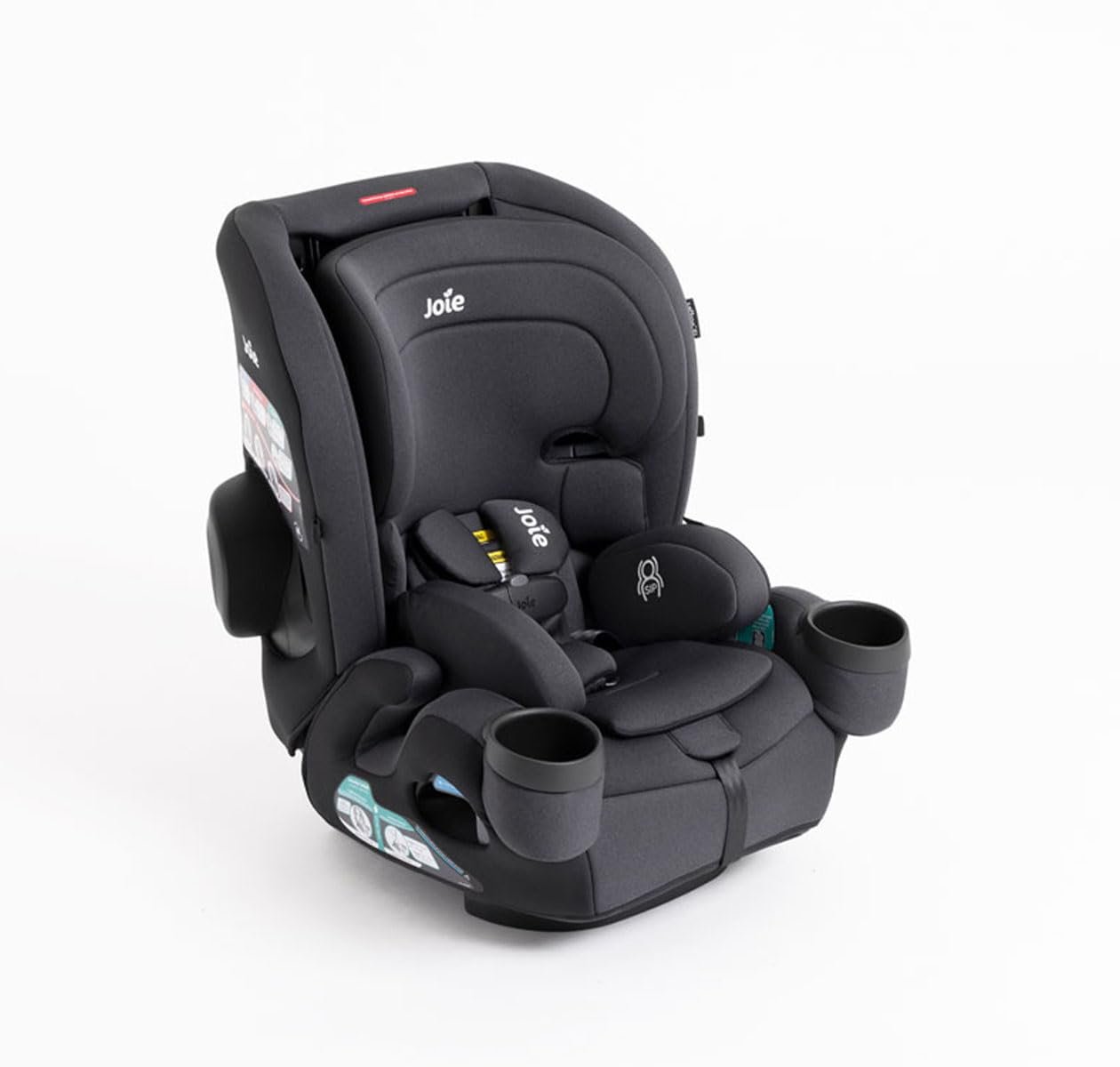 Joie Baby, Saffron™ SI 4‑in‑1 Convertible Car Seat, Rear‑Facing, Forward‑Facing, High‑Back & Booster, LockTight™ Install, Side Impact Protection, No‑Rethread Harness (Shale)