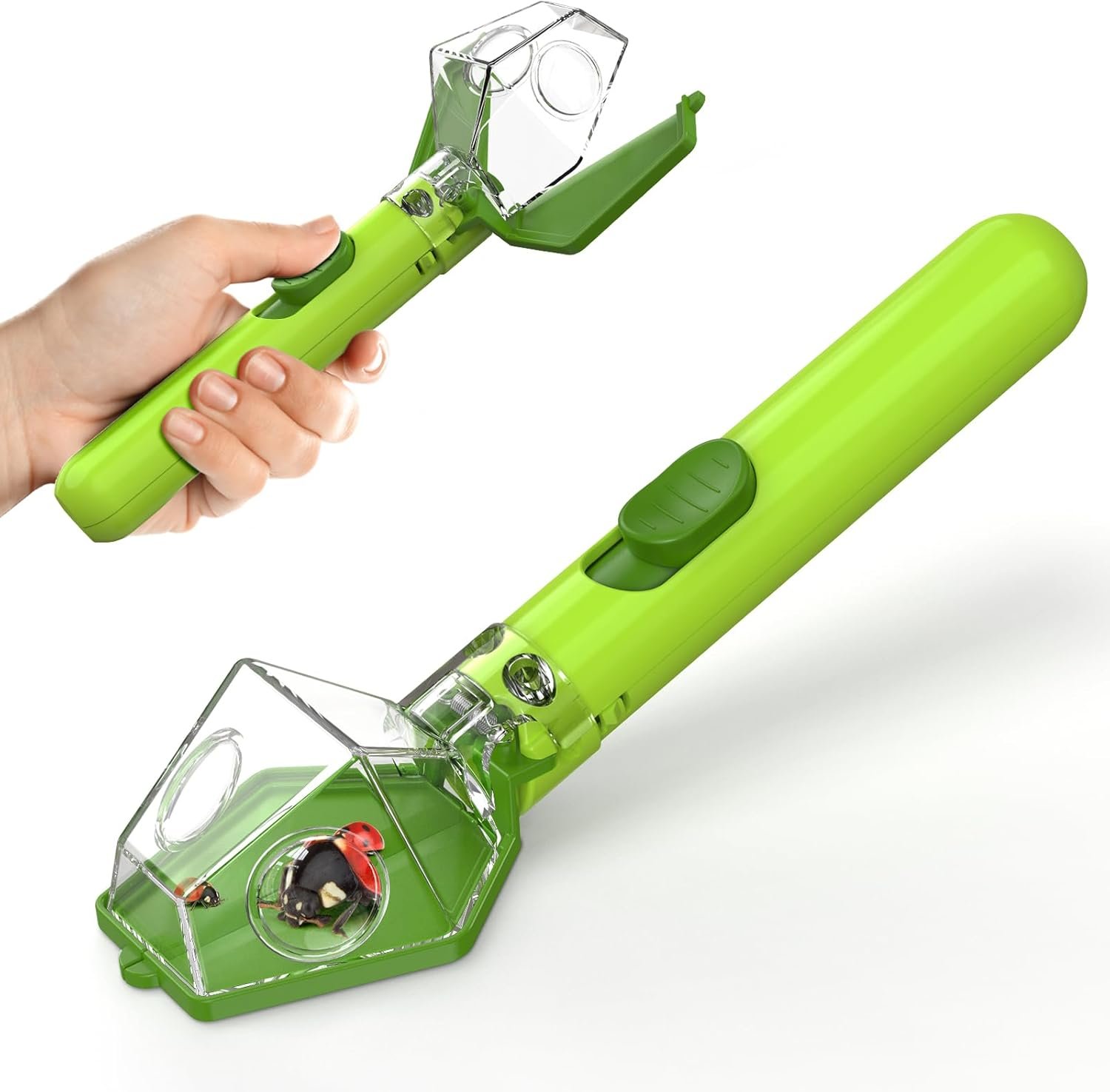 Bug Catcher for Kids, Insect Trap Kit with 6X Magnifier Glass – STEM Educational Exploration Tool for Indoor and Outdoor,Christmas Birthday Gifts Toys for Adults, Boys, and Girls, Green