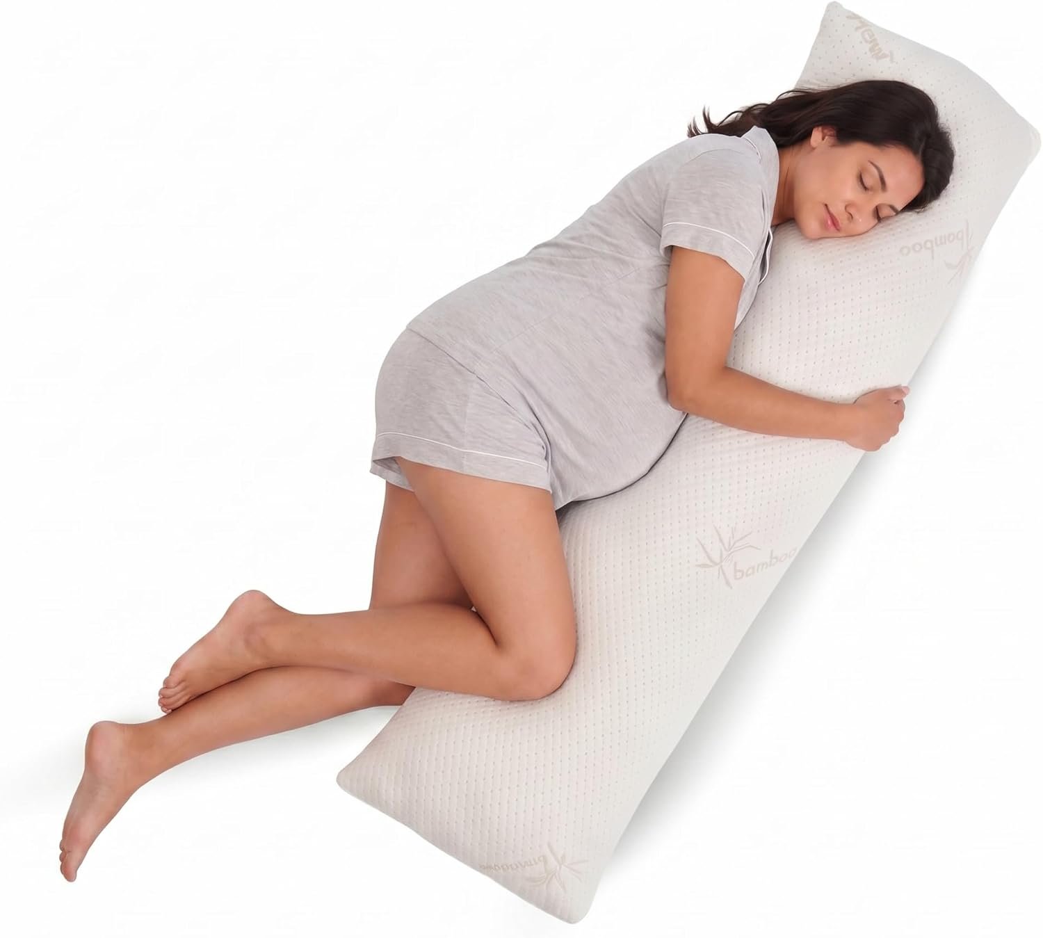 Snuggle-Pedic Body Pillow for Adults, Cozy Comfort Down Alternative Pregnancy Pillows – Soft, Supportive, Breathable Side Sleepers Maternity Pillow – Long Cuddle Pillow for Bed, 20×54 Full Body Pillow