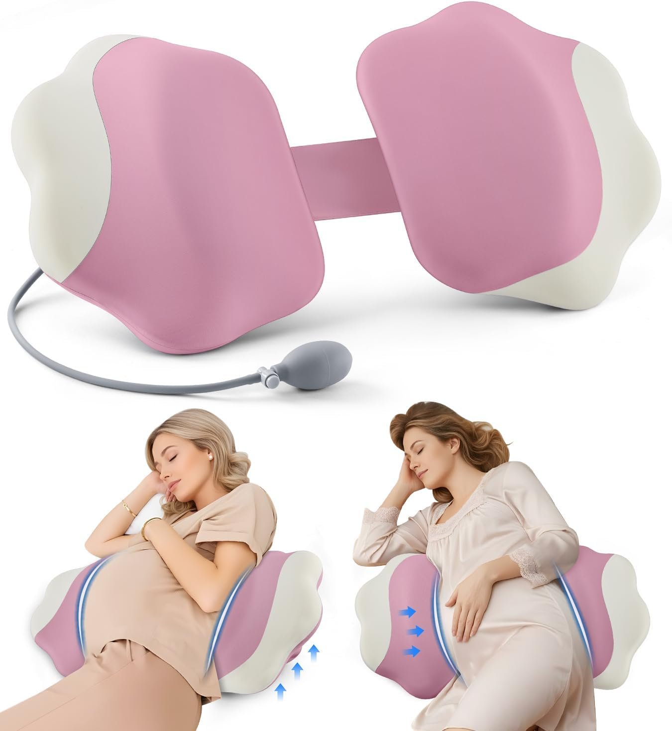 Pregnancy Pillows for Sleeping, Memory Foam Maternity Pillow Support for Back Belly HIPS, Adjustable Travel Wedge Pillow for Pregnant Women, Side Sleeping Pregnant Pillows with Cooling Pillowcase