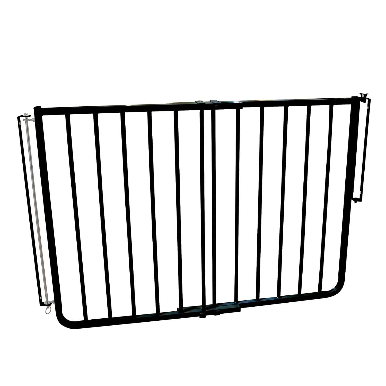 Cardinal Gates SS30 Stairway Special Baby Gate for Top of Stairs – Adjustable Indoor Dog Gate – Aluminum Metal Safety Gate for Kids & Pets – 27 to 42.5 Inches Wide – Black – USA Based Company