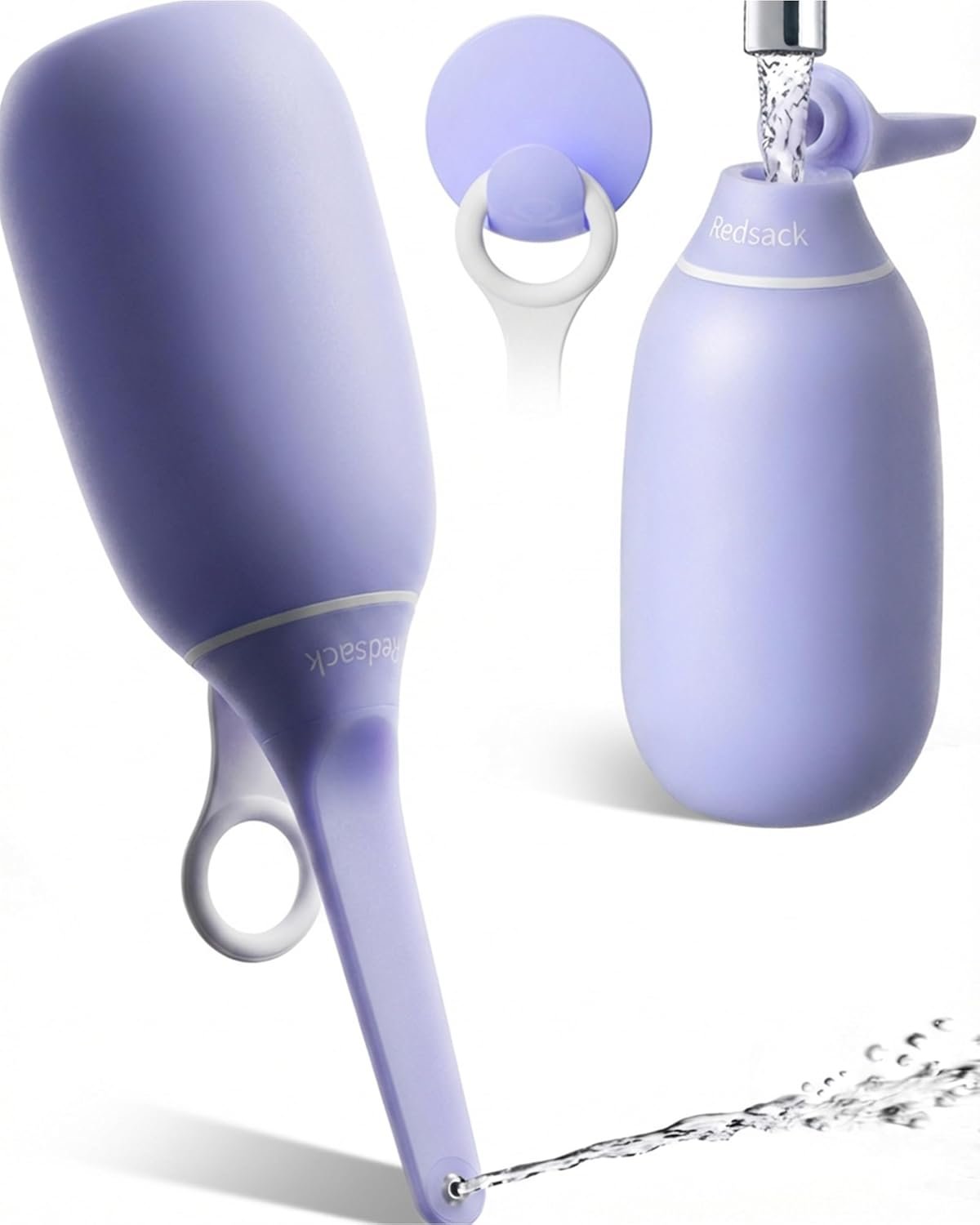 Foldable Flip-Top Peri Bottle for Postpartum/Perineal Care,400ml Leakproof Portable Bidet for Feminine Hygienea,BPA-Free,Hook Ring Design Handheld Bidet Sprayer for Men/Women/Baby(Purple)