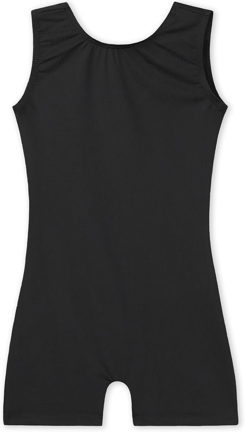 Gymnastics Leotards for Girls Sleeveless Unitard 4-Way Stretch Tumbling Outfits for Kids 1-10 Years