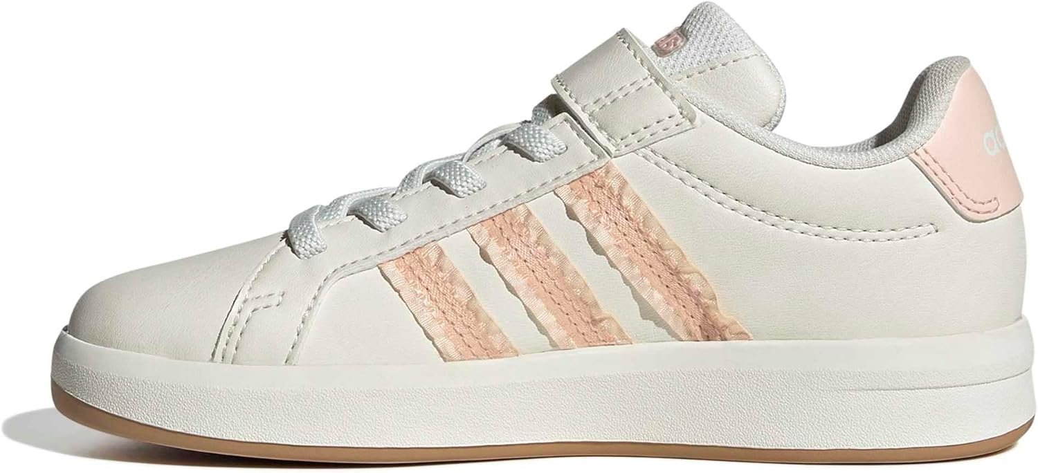adidas Kids’ Grand Court 3.0 Elastic Lace & Strap Shoe