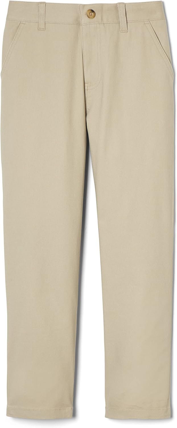 French Toast Boys’ Adjustable Waist Straight Fit Stretch Twill Chino Pant