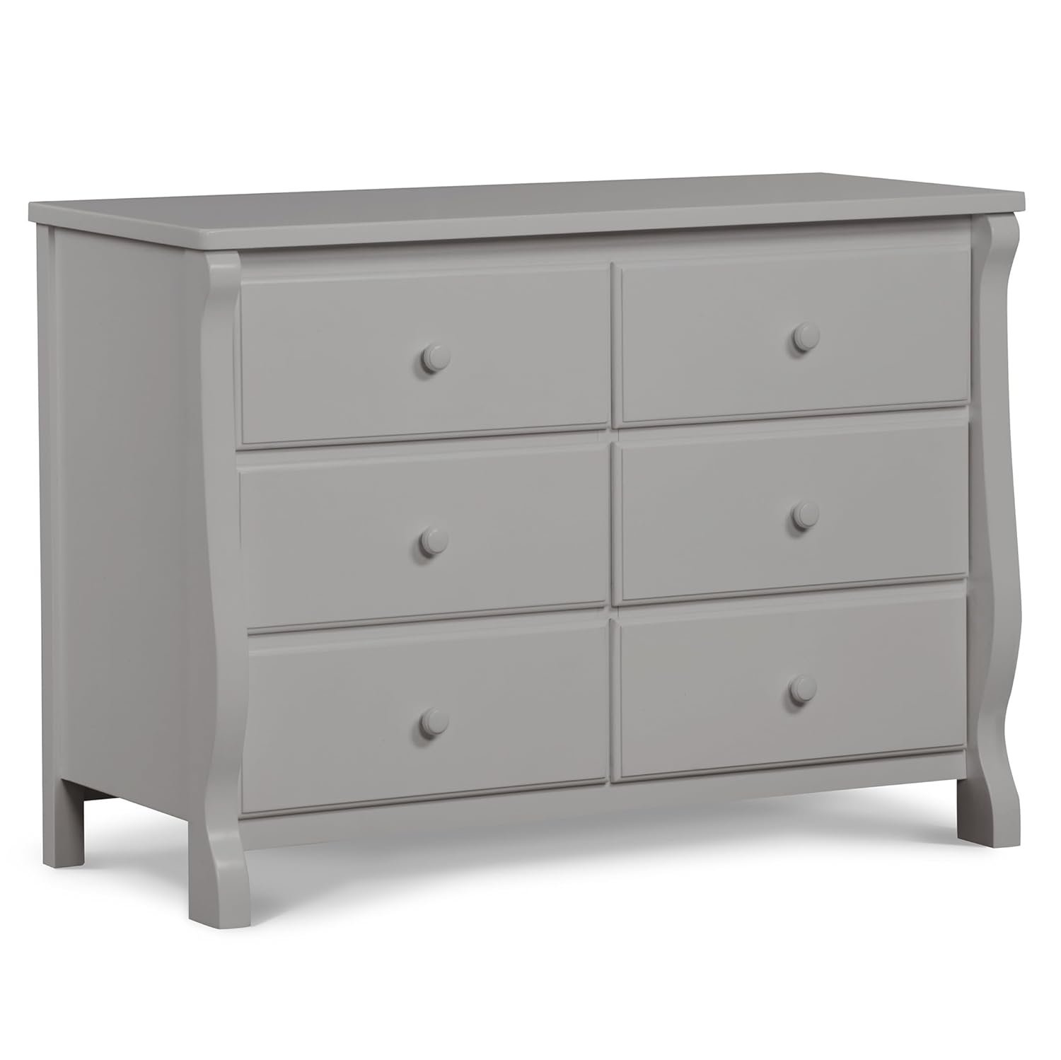 Delta Children Universal 6 Drawer Dresser with Interlocking Drawers – Greenguard Gold Certified, Grey