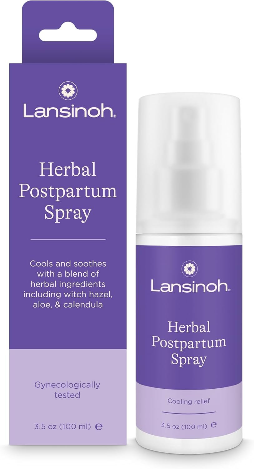 Lansinoh Herbal Perineal Spray, Postpartum Essentials, 3.5 Ounces
