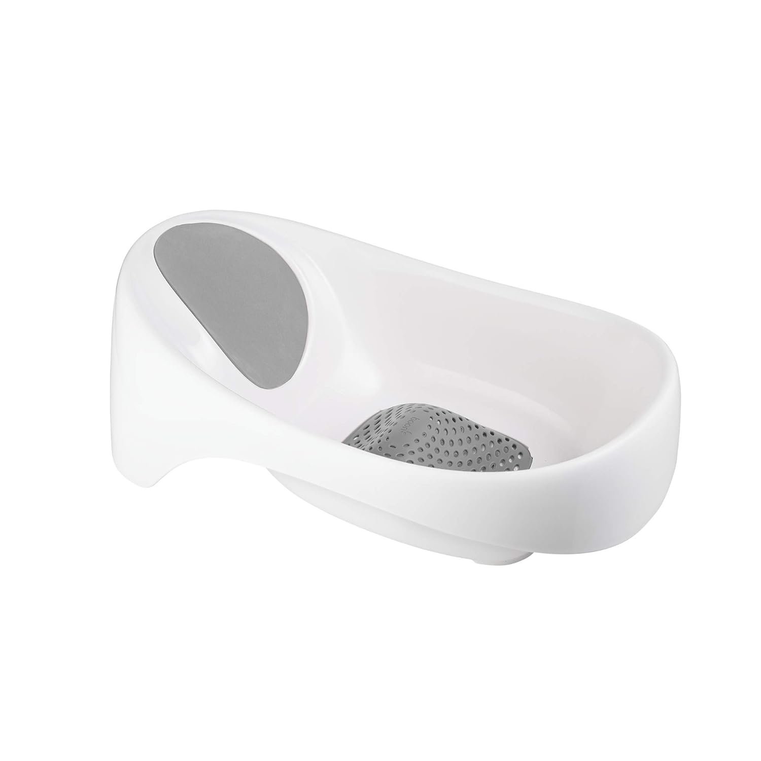 Boon Soak 3 Stage Baby Bathtub – Baby Bath Tub with Three Support Positions for Newborn to Toddlers – Color Changing Drain Plug for Ideal Bath Temperature – Gray – Ages 0 to 18 Months and Up