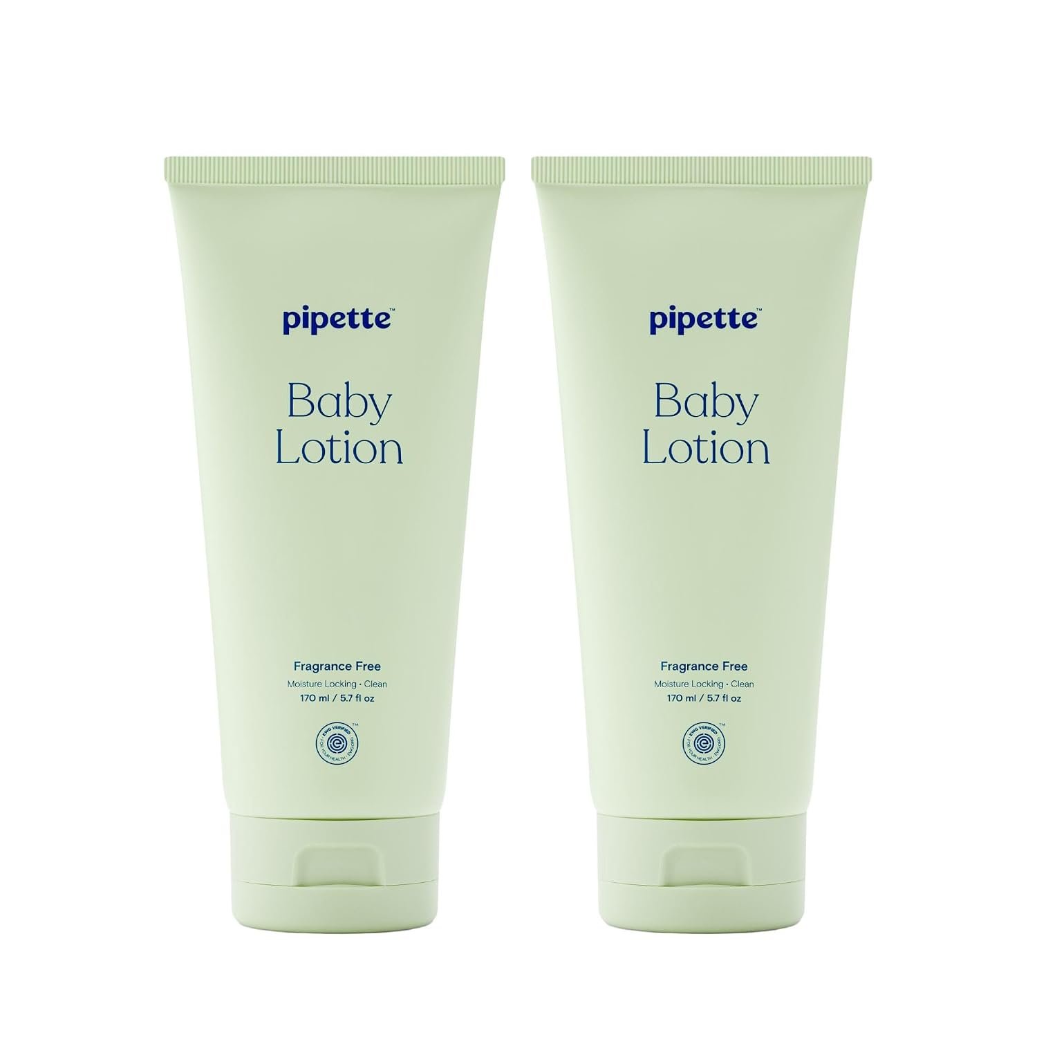 Pipette Baby Lotion, Fragrance Free, 5.7 fl oz (Pack of 2), Unscented Baby Lotion for Newborn, Sensitive Skin, and Kids, Non-Toxic and Hypoallergenic, Made with Ceramides