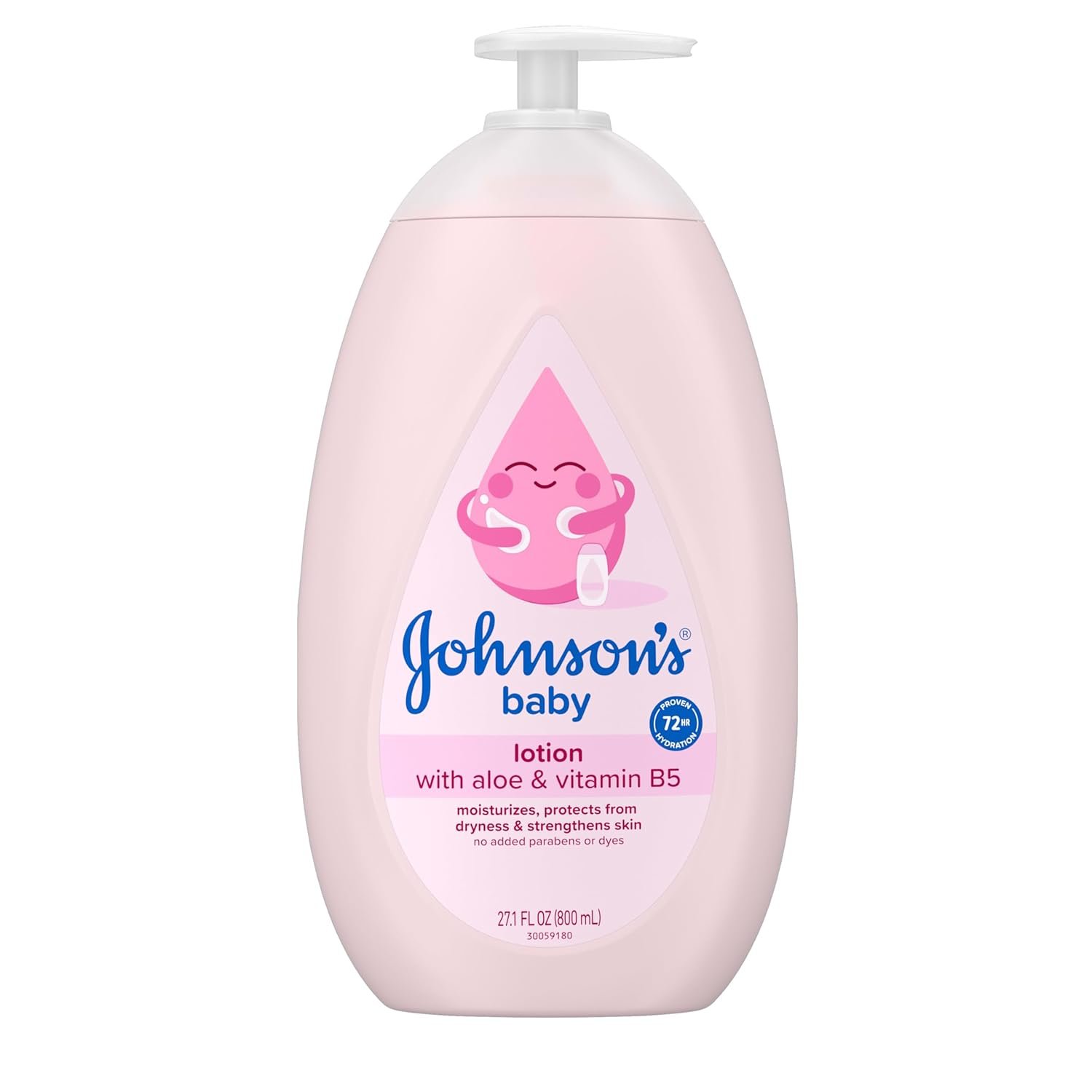 Johnson’s Baby lotion with coconut oil, aloe vera & vitamin b5, 72 hour hydration, gentle baby moisturizer, hypoallergenic, safe for newborns, helps protect from dryness, 27.1 fl oz