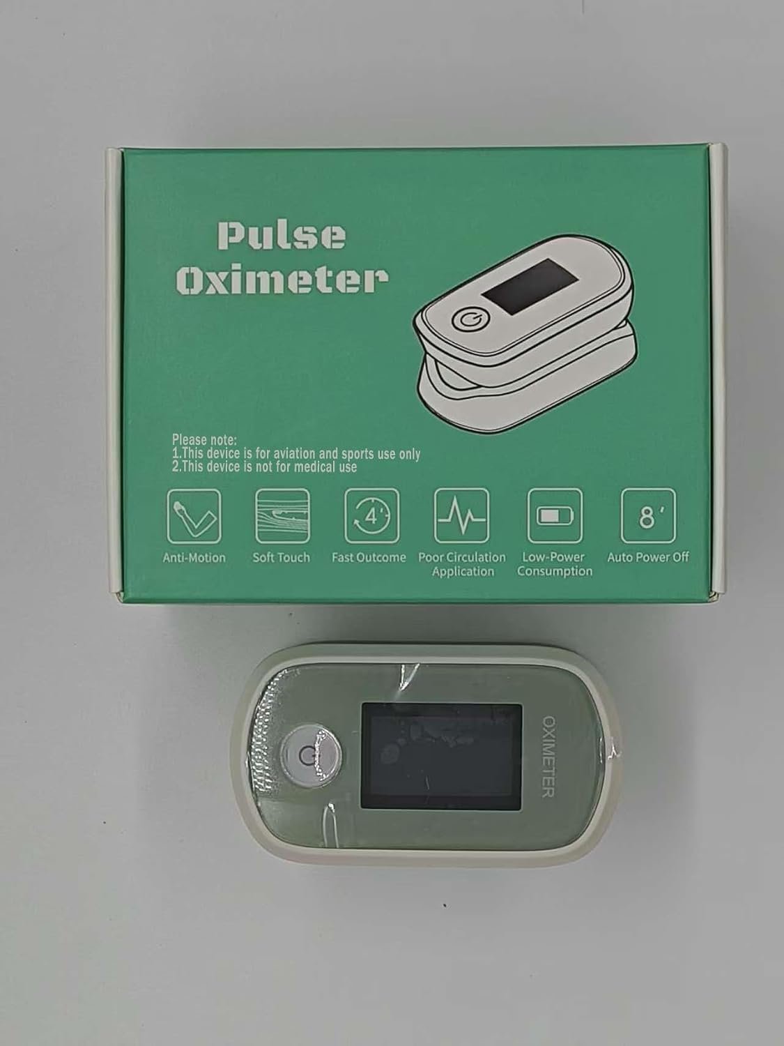 Fingertip Pulse Oximeter with Respiration Rate Monitor, Advanced Sensor Technology for Precise & Stable SpO2 Measurement with Fast Response, Oxygen Monitor Finger with OLED Display for Sports, Fitness & Home Use