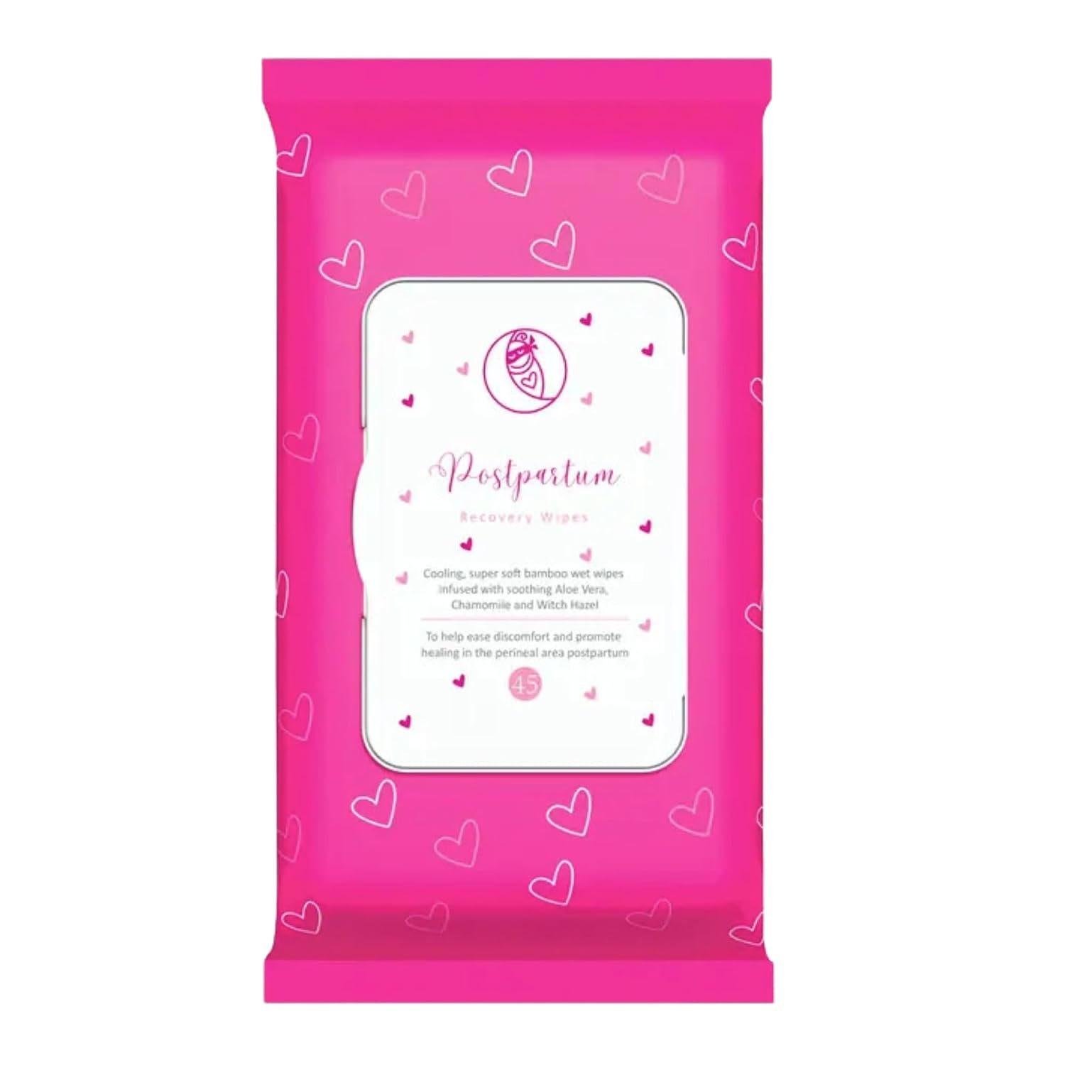 Ninja Mama Postpartum Perineal Care Cooling Pad Liners. Soothing Witch Hazel with Aloe and Chamomile for Post Partum Relief After Birth Tears and Haemorrhoids. Postpartum Essentials Pack of 45