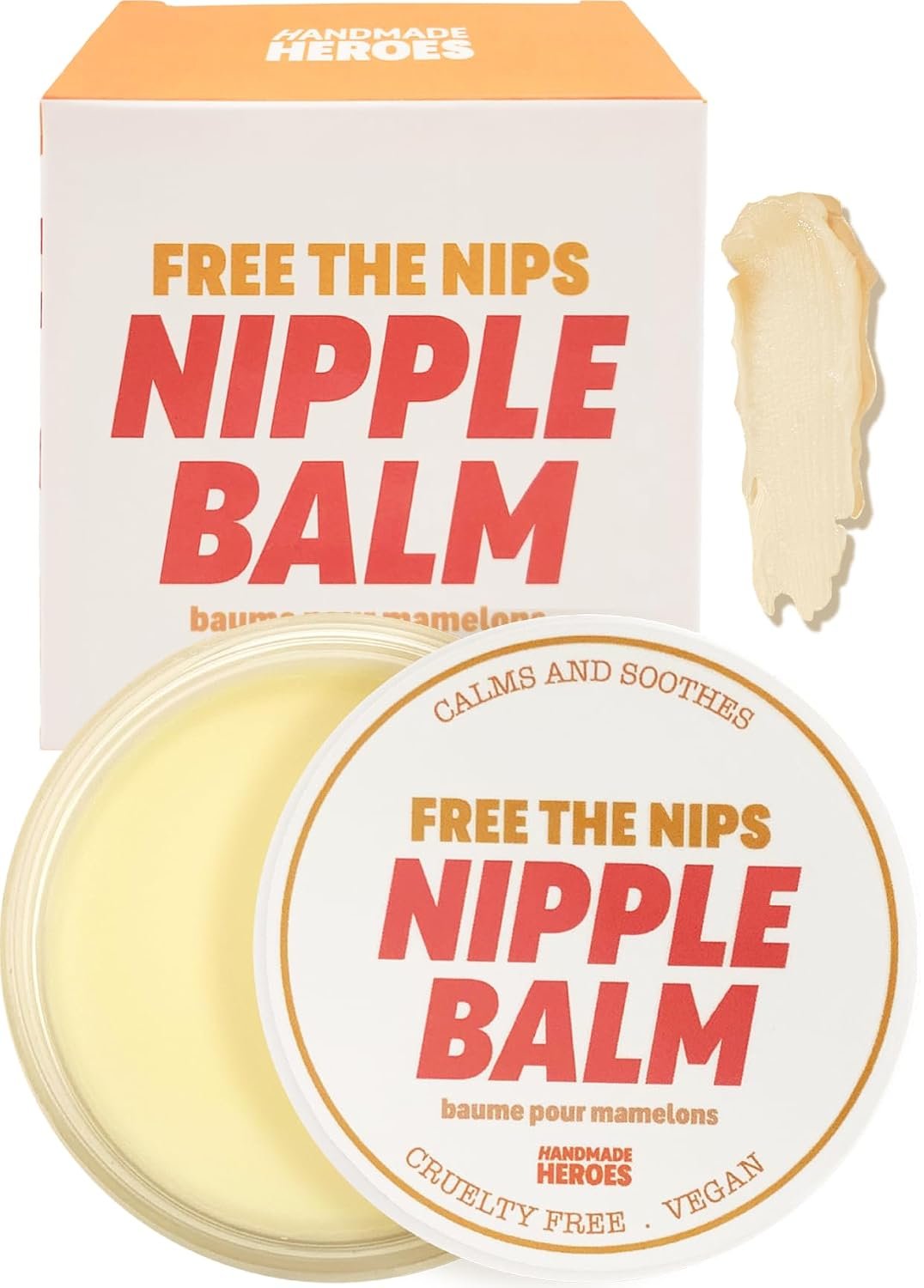 100% Natural Nipple Cream Safe for Breastfeeding – Handmade Heroes Nipple Balm Breastfeeding Essentials Post Partum Essentials – Nipple Butter Sore Nipple Relief Breast Pump Lubricant