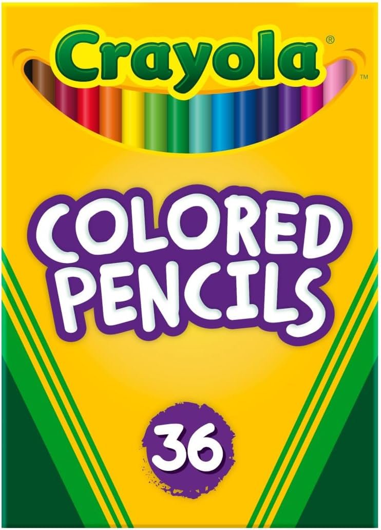 Crayola Colored Pencils (36ct), Kids Pencil Set, Pre-Sharpened Coloring Book Pencils for Kids & Adults, Arts & Crafts Supplies, Coloring Gift, Ages 3+