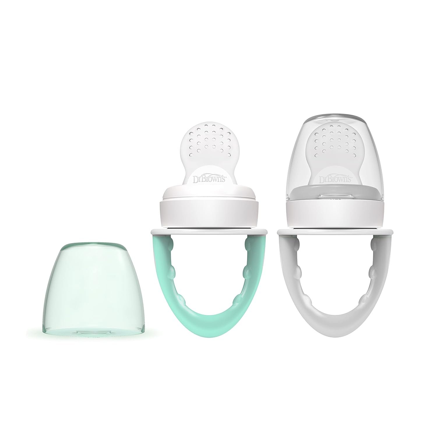 Dr. Brown’s Fresh First Silicone Feeder, Mint & Grey, 2 Count