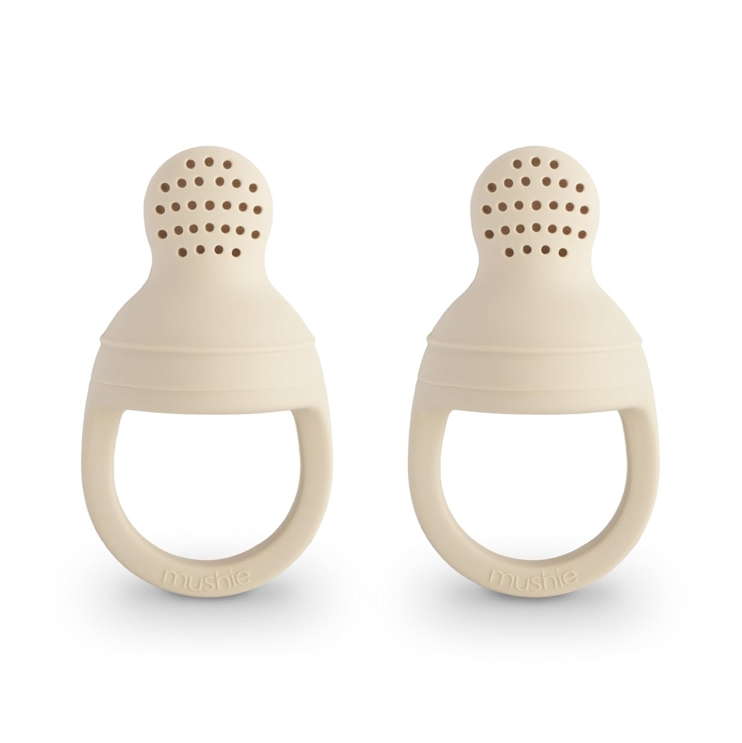 mushie Silicone Baby Fresh Fruit & Food Feeder Pacifier | 6 Months+ (Shifting Sand)
