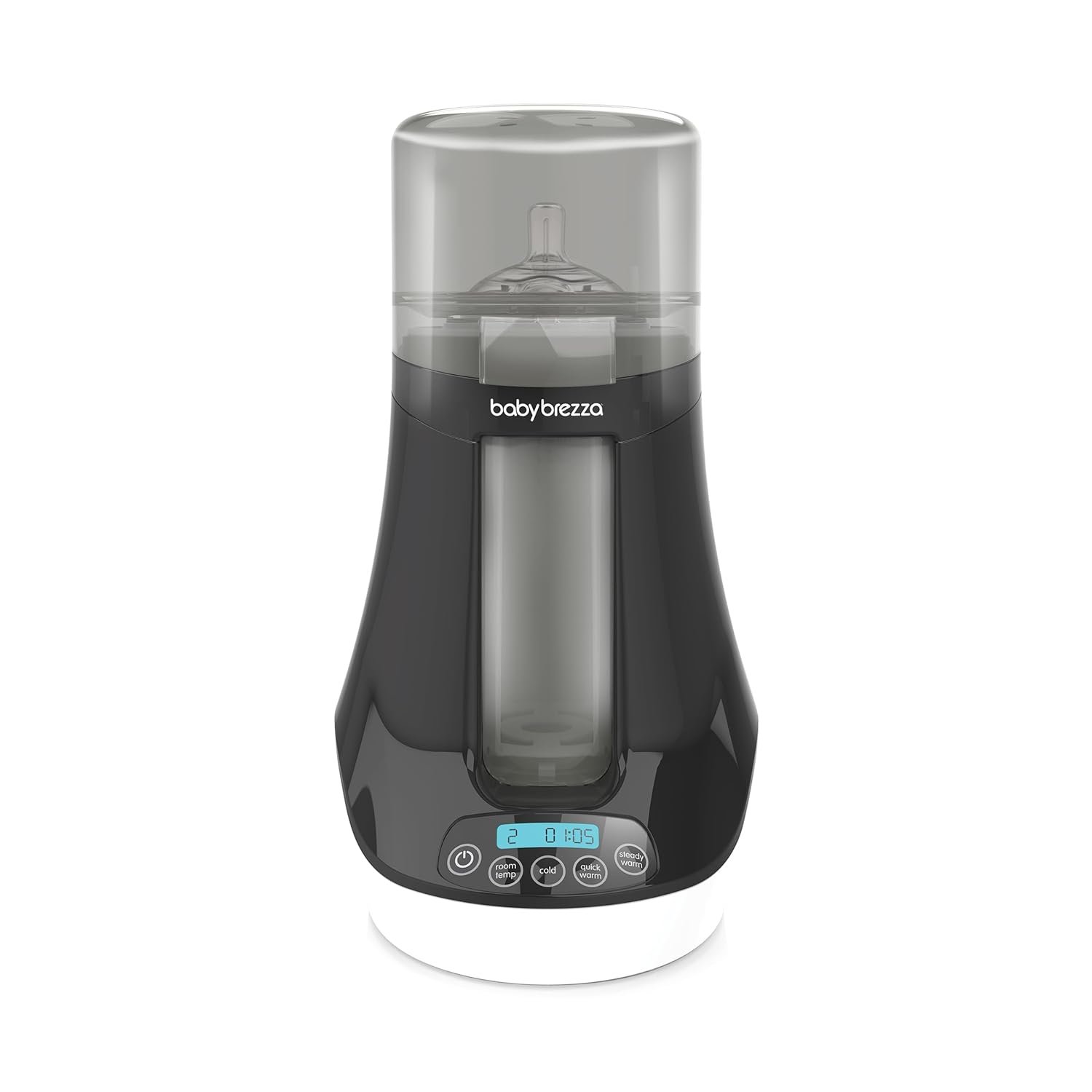 Baby Brezza Fast Baby Bottle Warmer – Baby Milk + Breastmilk Warmer Defroster – 2 Unique Temperatures for Breastmilk + Formula – Universal Fit for All Bottles, Bags + Jars