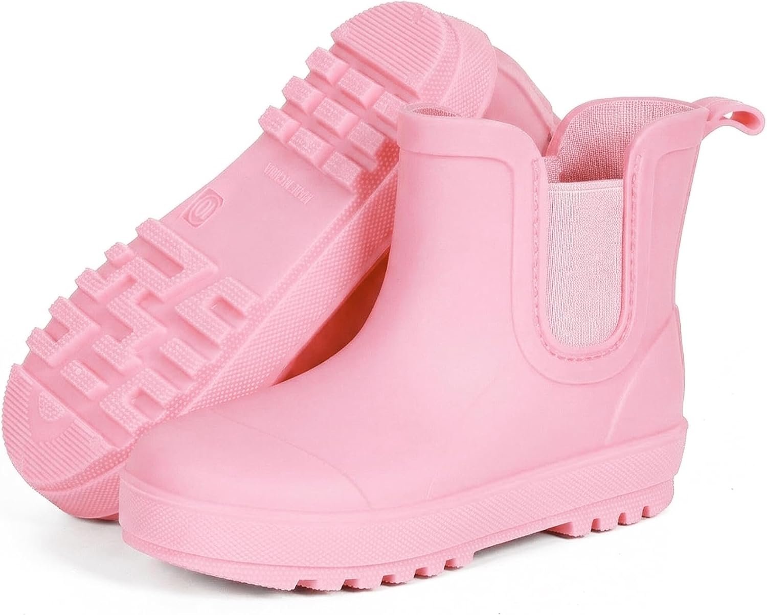 Furuian Rain Boots for Kids Waterproof Ankle Rubber Boots Boys Girls Easy-on for Outdoor School Hiking Toddler/Little/Big Kid