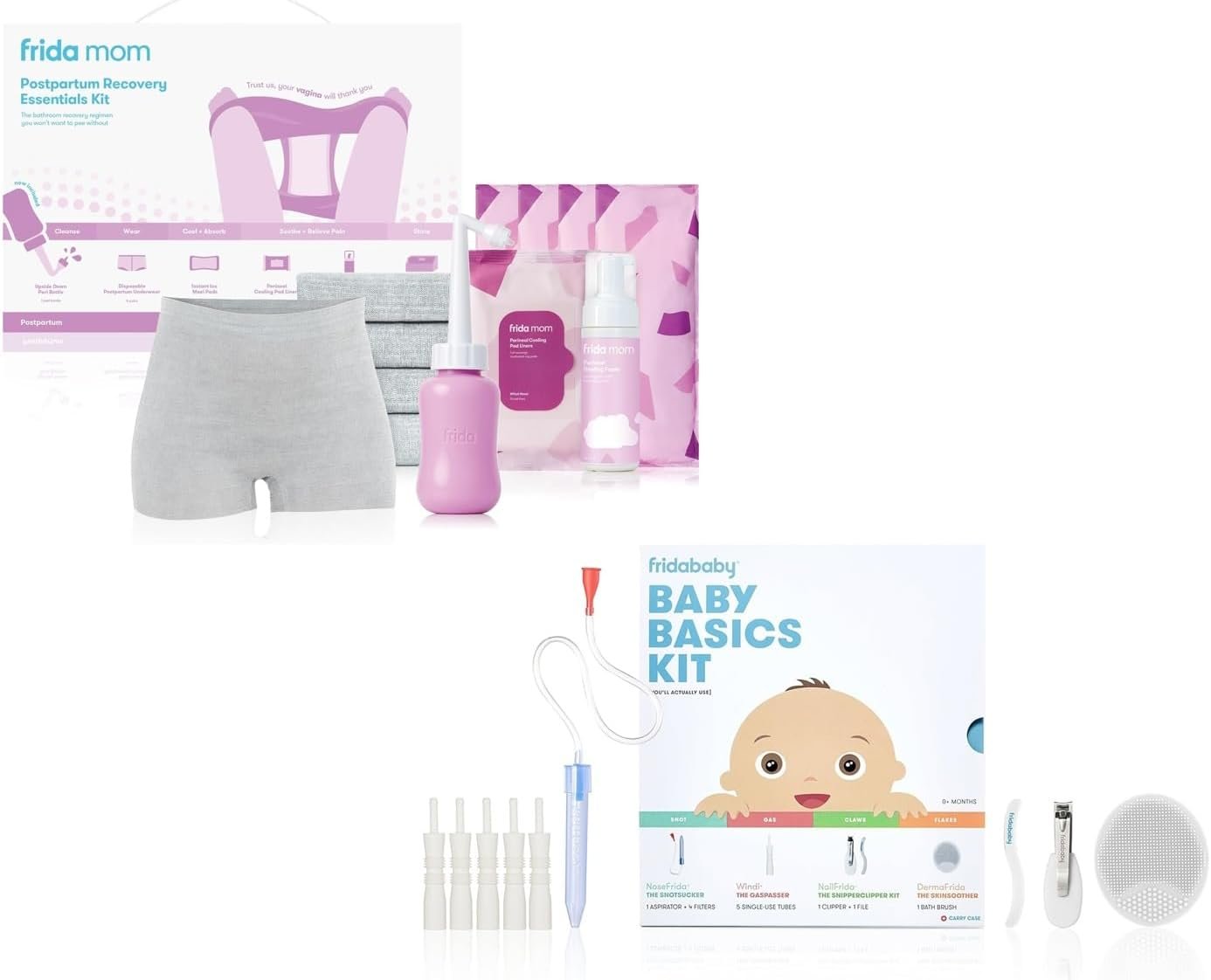 Frida Mom Postpartum Recovery Essentials Kit + Frida Baby Essentials Kit
