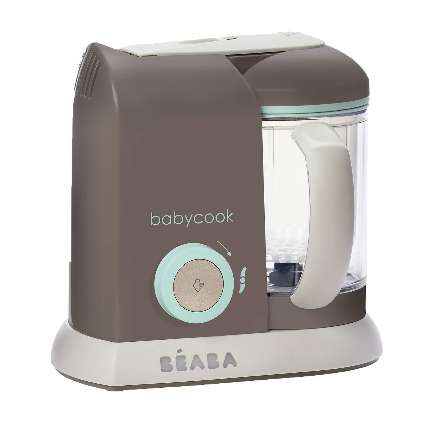 BEABA Babycook Solo 4 in 1 Baby Food Maker, Baby Food Processor Steamer and Blender, 4.5 cups, Cook at Home, Dishwasher Safe, Latte Mint