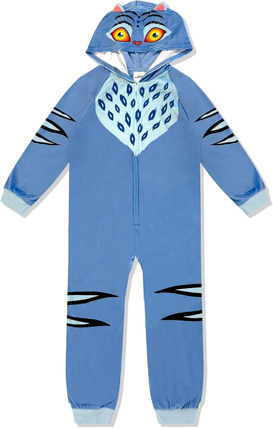 Kpop Demon Hunter Kids Onesie Pajamas – Boys Girls Long Zip Up Hooded Blanket Sleeper, One Piece Costume – Official License