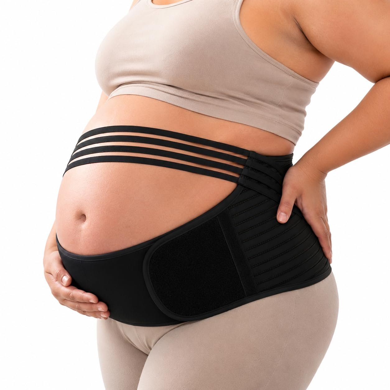 Pregnancy Belly Band for Pregnant Women – Maternity Support Belt for Belly, Back & Pelvic Pain Relief – Breathable Adjustable Pregnancy Band for Abdominal & Lower Back Support（Fits Waist 39″-51″）