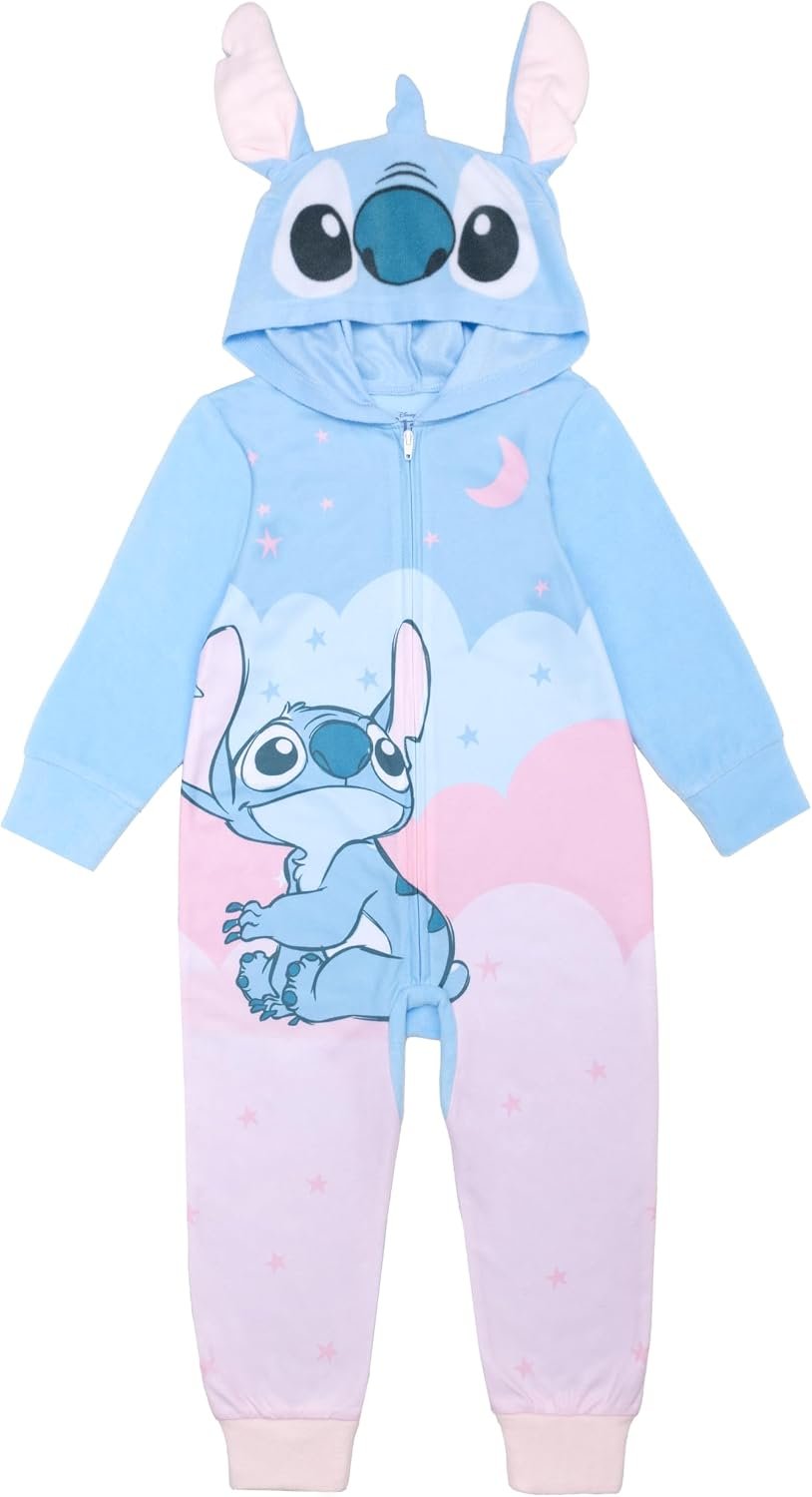 Disney girls Hooded Blanket Sleeper, Comfortable Pajamas, Soft & Cute for Kids