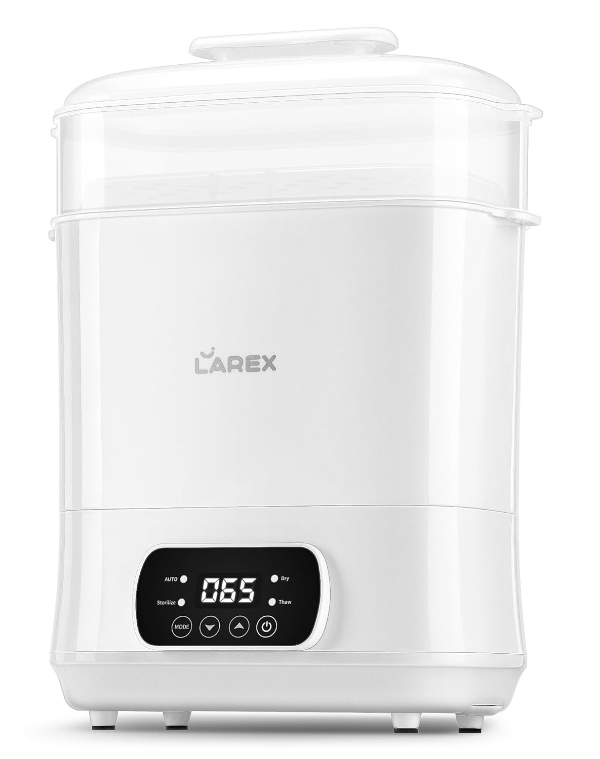 LAREX Baby Bottle Sterilizer and Dryer, 4-in-1 Electric Steam Bottle Sterilizer and Dryer Esterilizador de Biberones, Bottle Sanitizer for Baby Bottles, Pacifiers, Pump Accessories