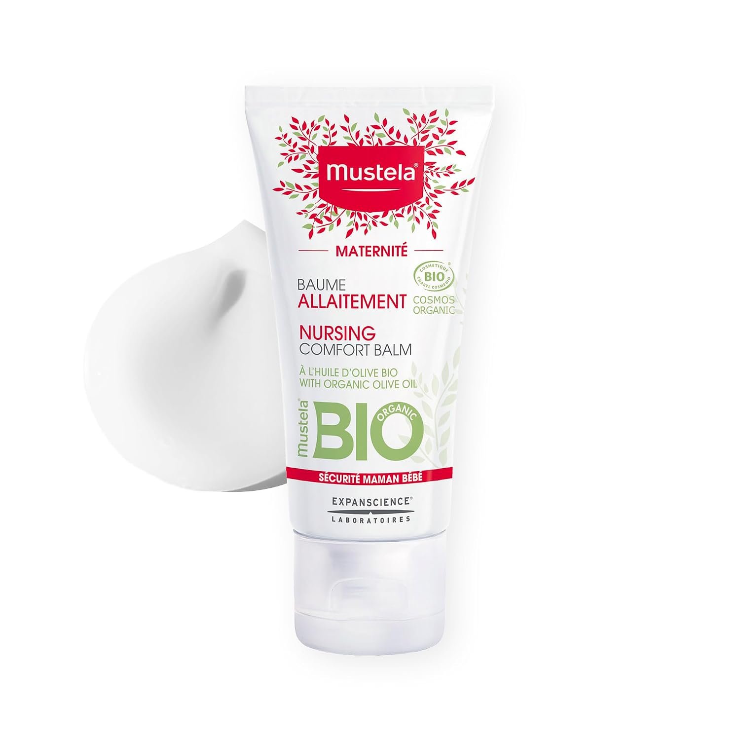 Mustela Maternity Certified Organic Nursing Comfort Balm – Nipple Cream for Breastfeeding with Olive Oil – Clinically Proven & Safe for Pregnancy Skincare – Fragrance Free & Vegan – 1.01 fl. oz.