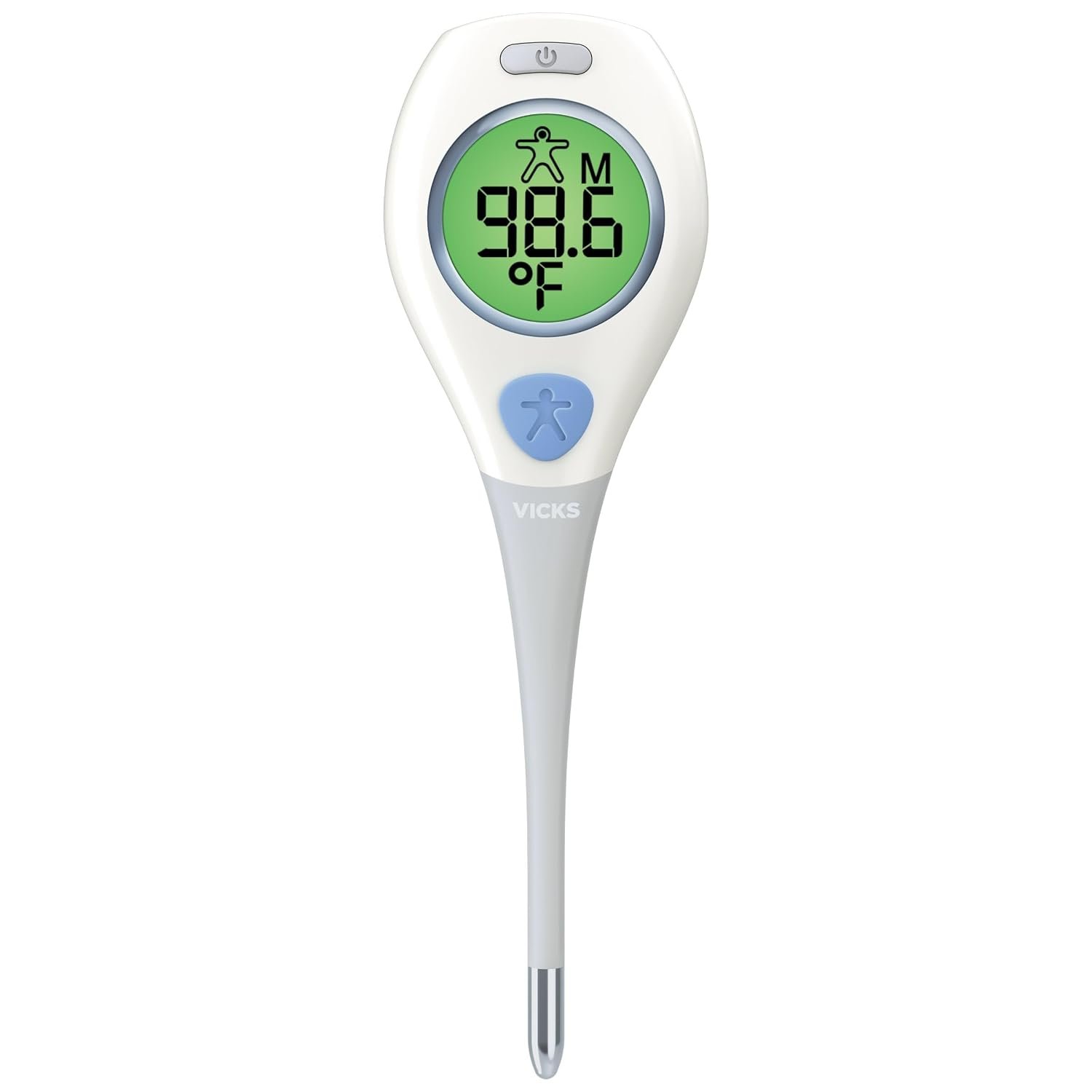 Vicks RapidRead Digital Thermometer, Temperature Readings in 2 Seconds, Use as Oral Thermometer for Adults and Baby, Rectal Thermometer or Under Arm, Water Resistant