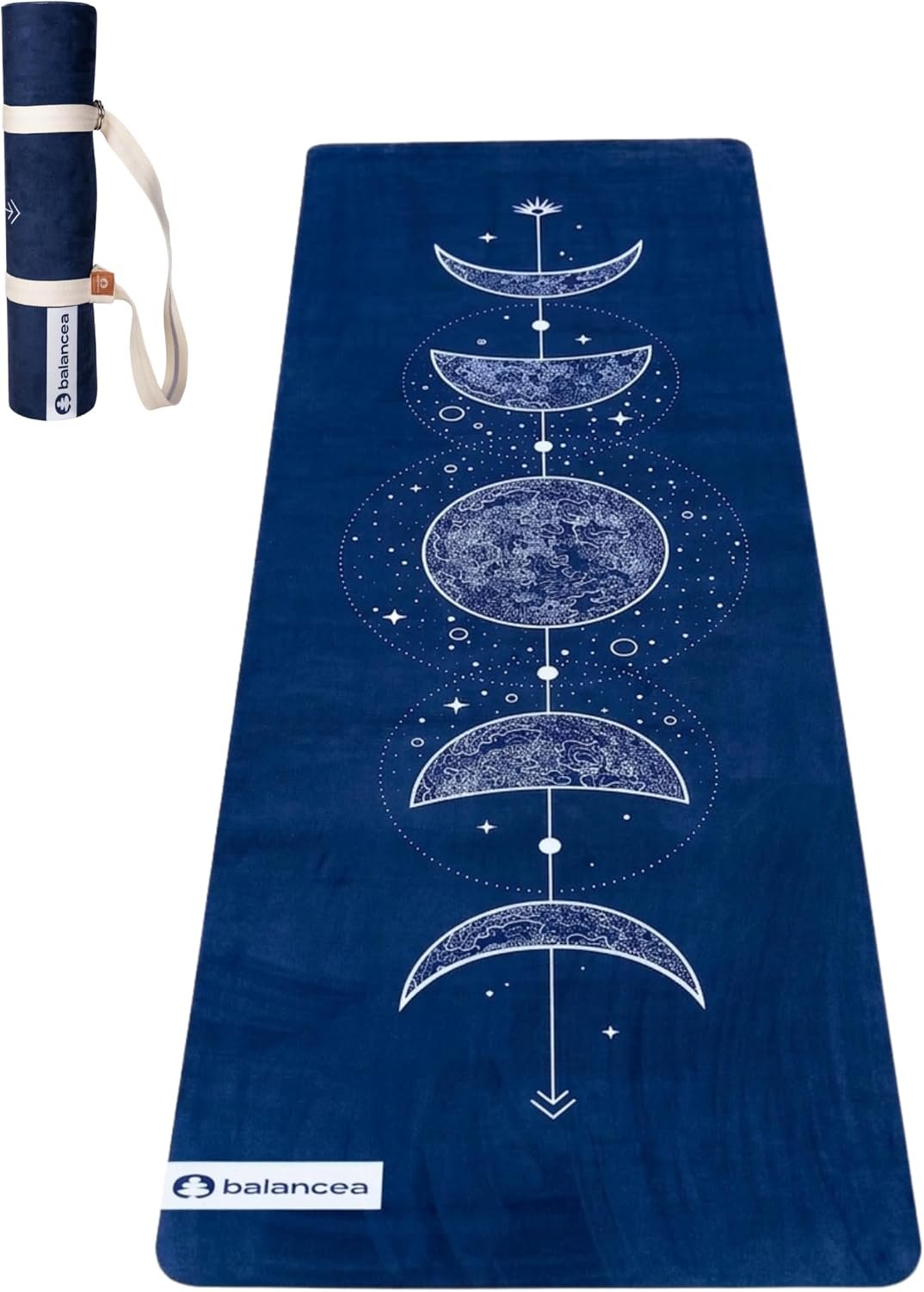 Yoga Mat With Strap 5mm Non Slip Suede & TPE – Eco-Friendly Fitness & Exercise Mat for Home Gym, Pilates, Hot Yoga, and Meditation – Lightweight Durable 72 x 24 inch Workout Mat for Women, Men