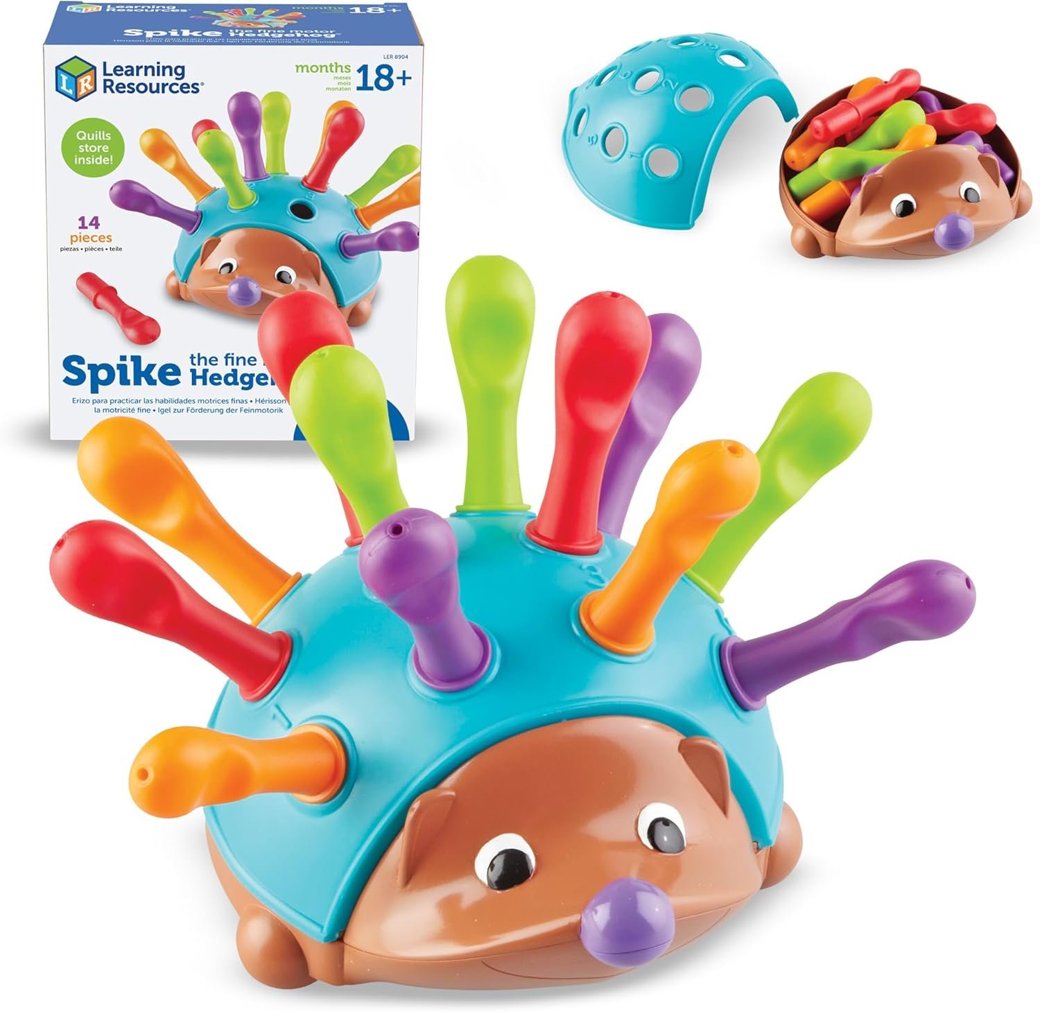 Learning Resources Spike The Fine Motor Hedgehog – Toddler Montessori Toys, Stacking Shape, Gifts For Boys And Girls, Sorting And Matching Skill Activities, Educational Games, Kindergarten