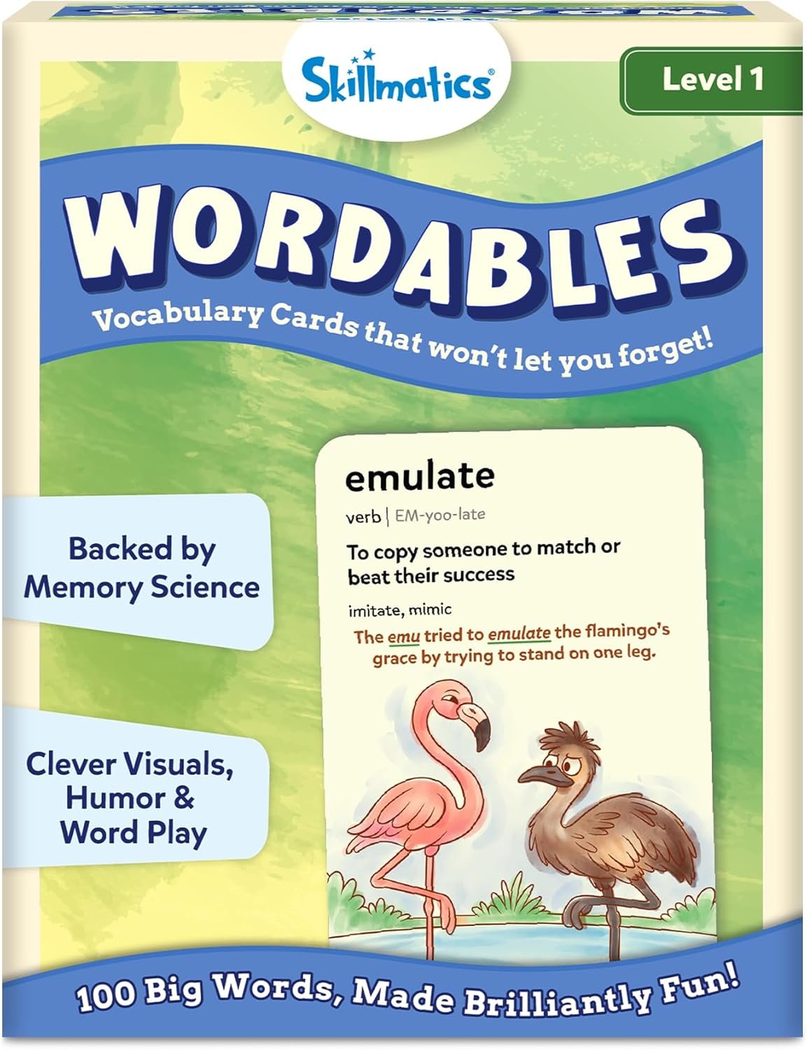 Skillmatics Vocabulary Flash Cards for Kids – Learn 100 Words with Wordplay, Visuals, & Soundplay, Educational Gift for Ages 8, 9, 10 & Up, Screen-Free Language Game