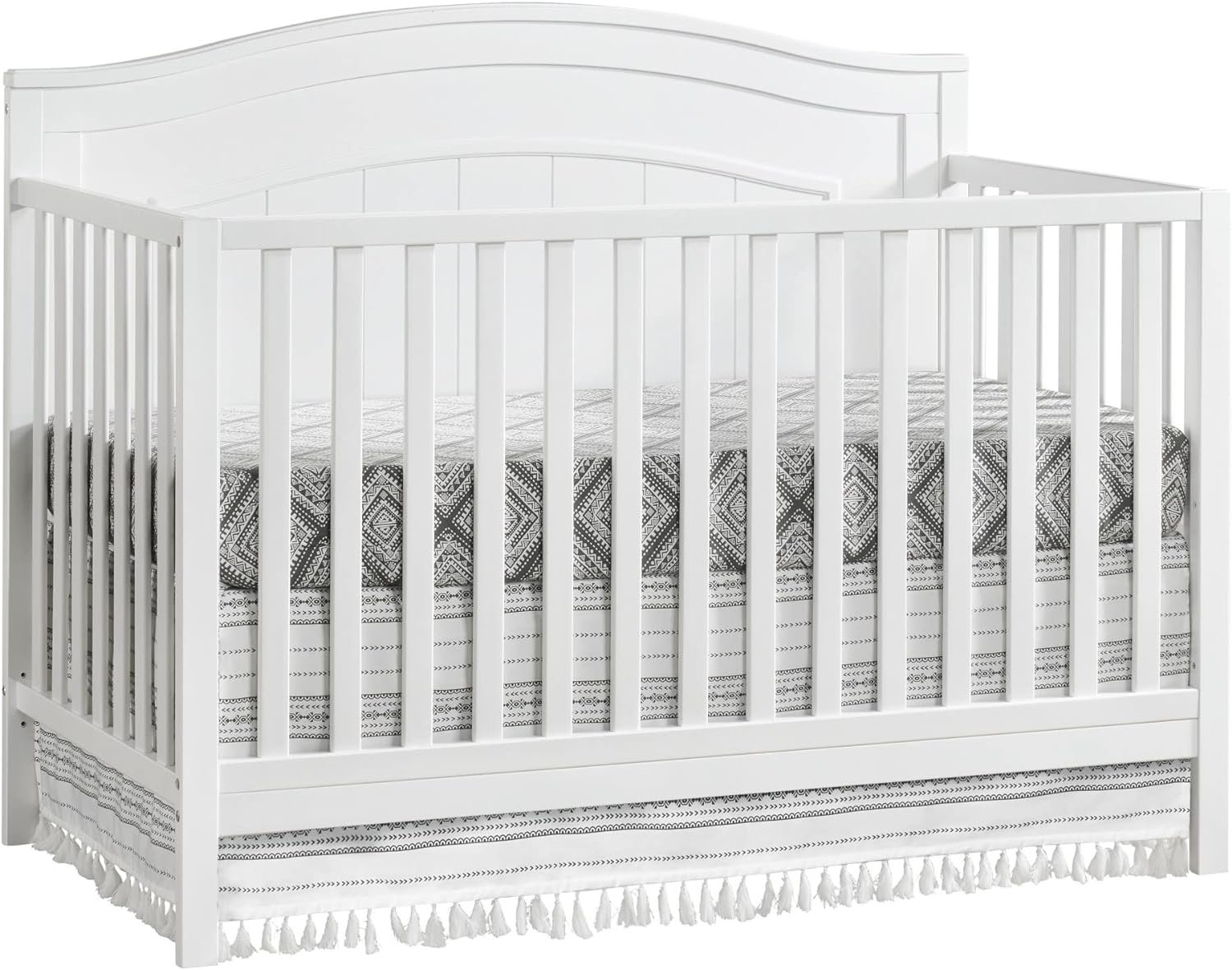 Oxford Baby North Bay 4-in-1 Convertible Crib, Snow White, GreenGuard Gold Certified