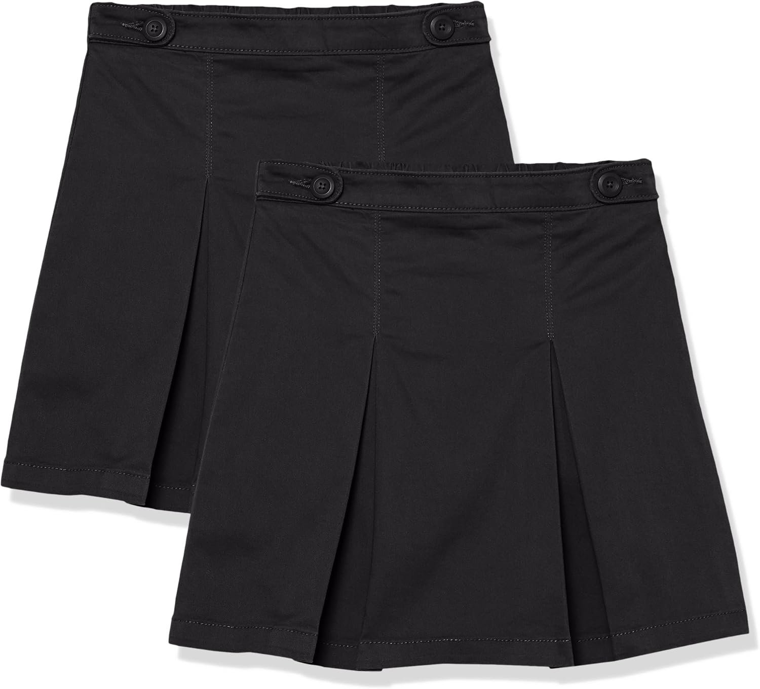 Amazon Essentials Girls’ Pleated Pull-on Uniform Scooter Skirts, Multipacks