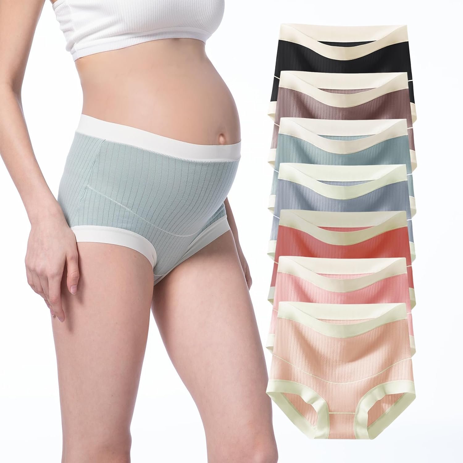 7 Pack Postpartum Underwear Maternity Underwear High Waist, Recovery Maternity Pergnancy Panties