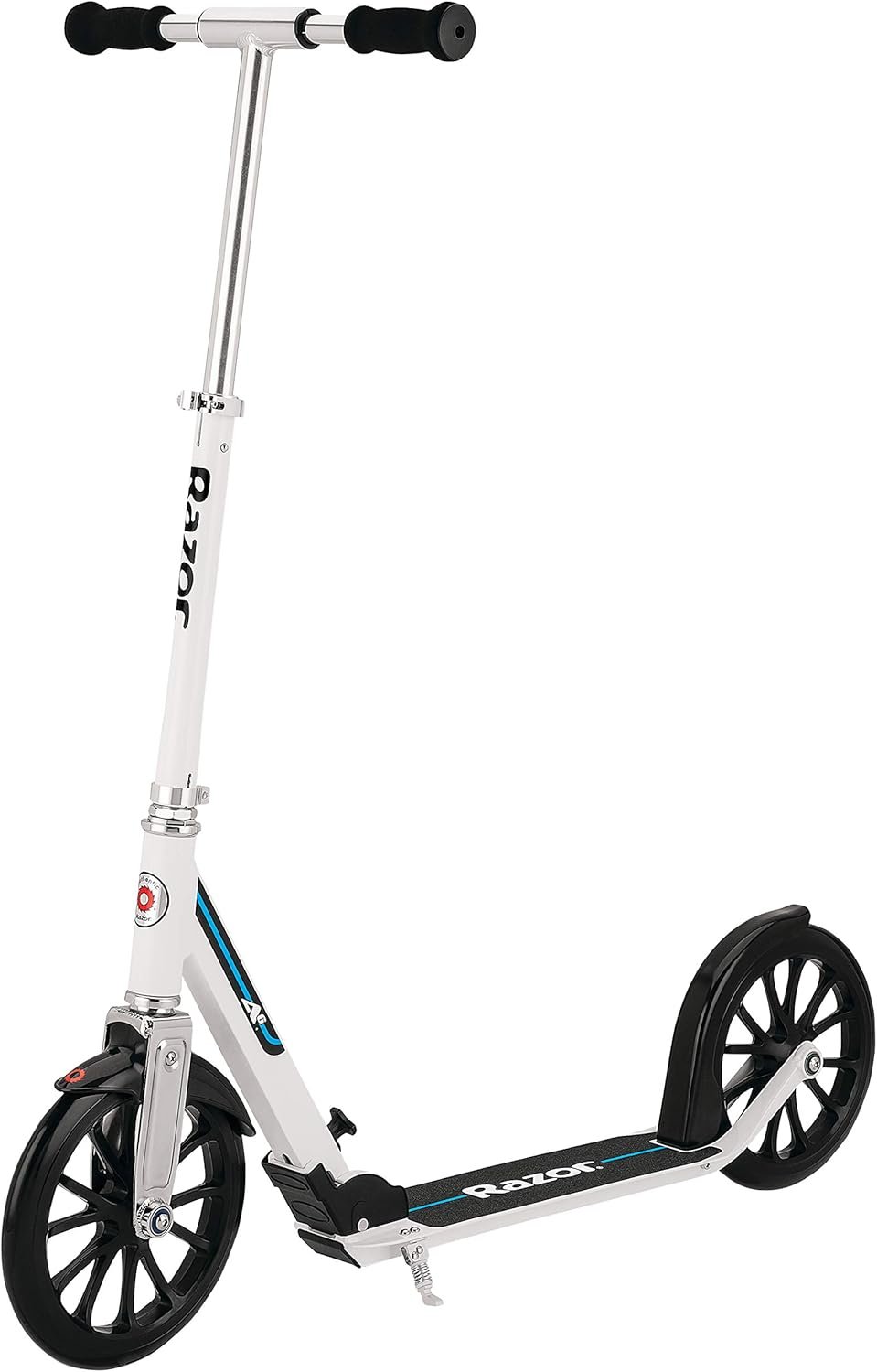Razor A6 Kick Scooter for Kids Ages 8+ – Extra-Tall Handlebars & Longer Deck, 10″ Urethane Wheels, Aluminum Frame, Anti-Rattle Technology, for Riders Up to 220 lbs